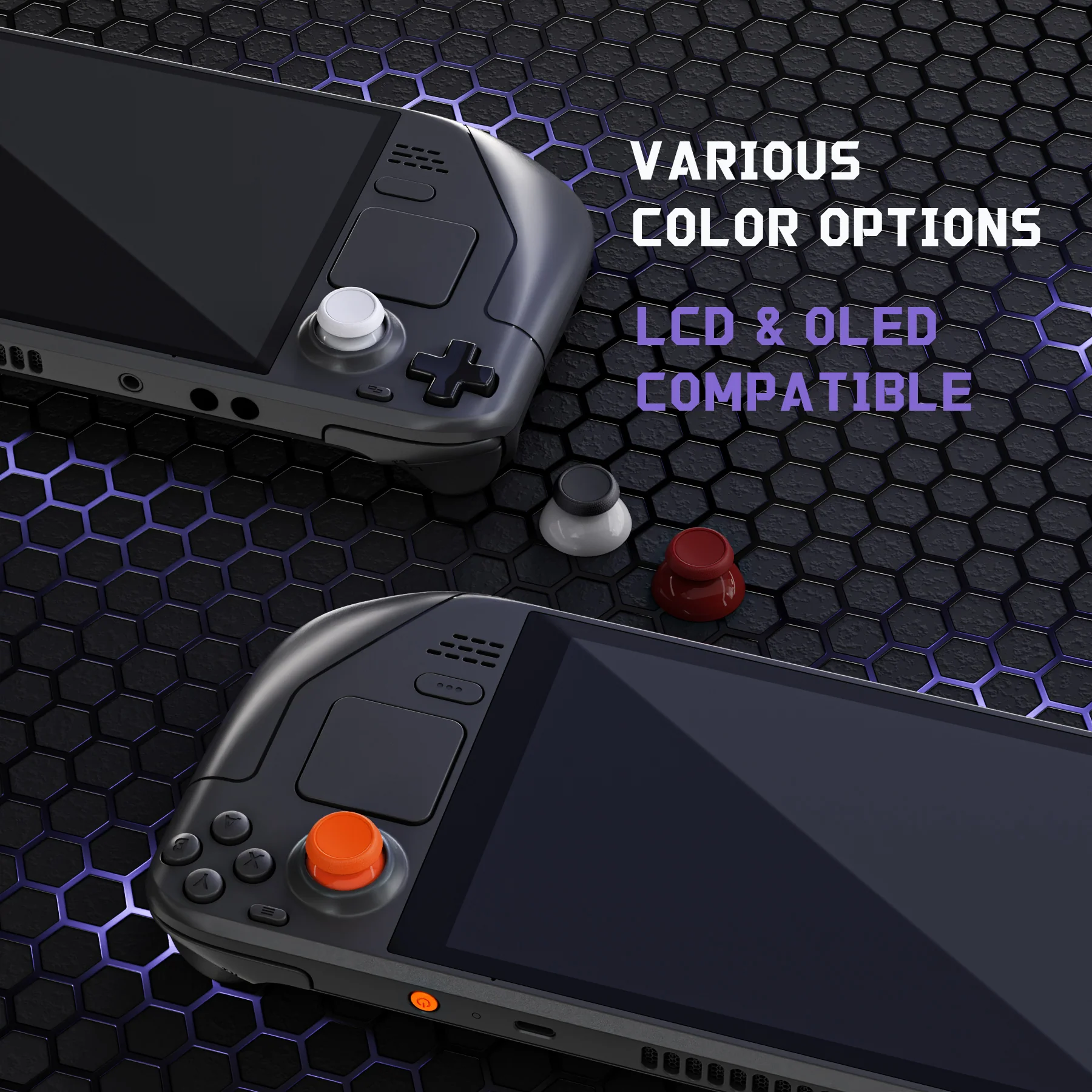 eXtremeRate Replacement Thumbsticks with Original Touch Sensing for Steam Deck LCD & OLED - Frosted White - Image 5