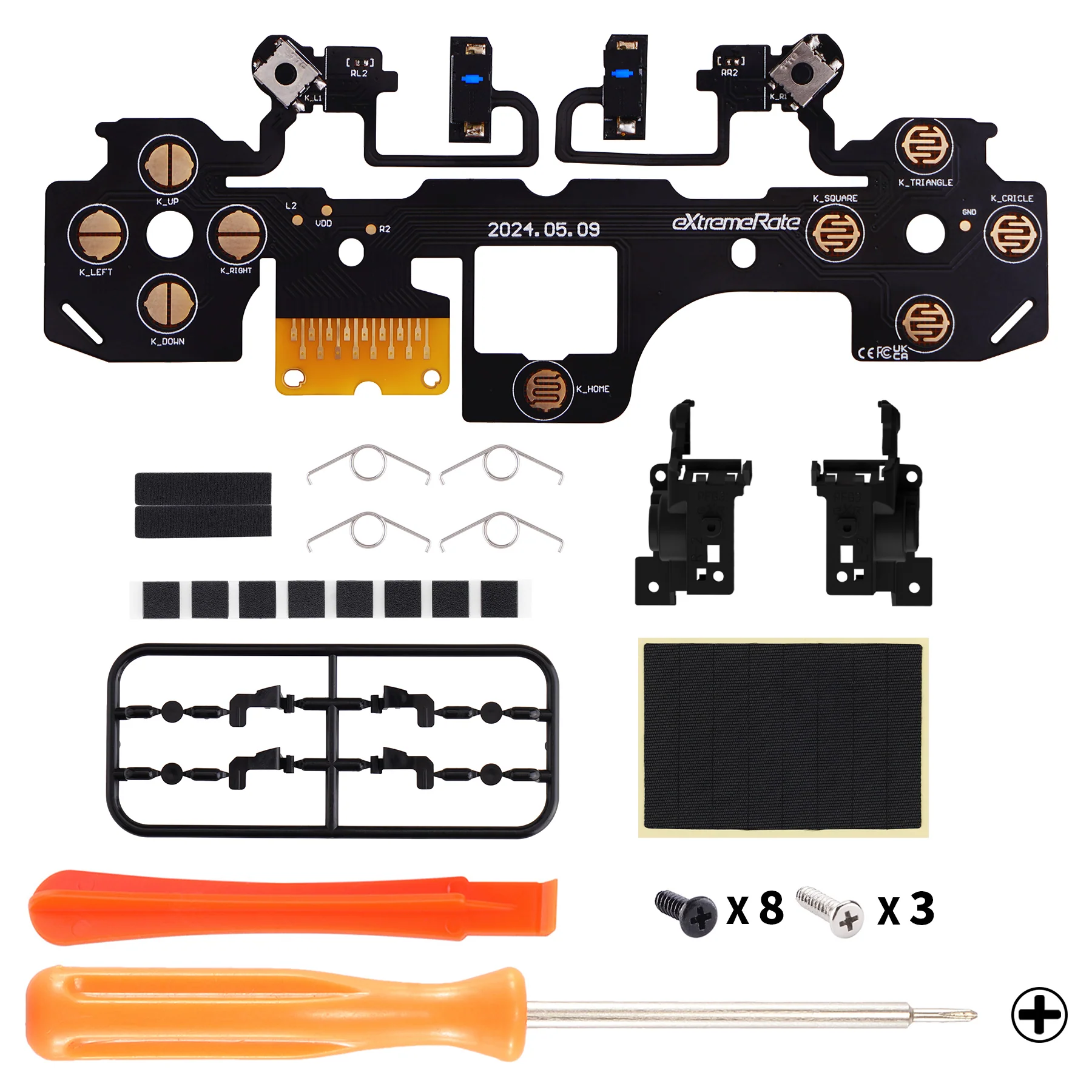 eXtremeRate Shoulder Buttons Micro Switch - Light Version Tactile Clicky Hair Trigger Kit for PS5 Controller BDM-030 - Image 2