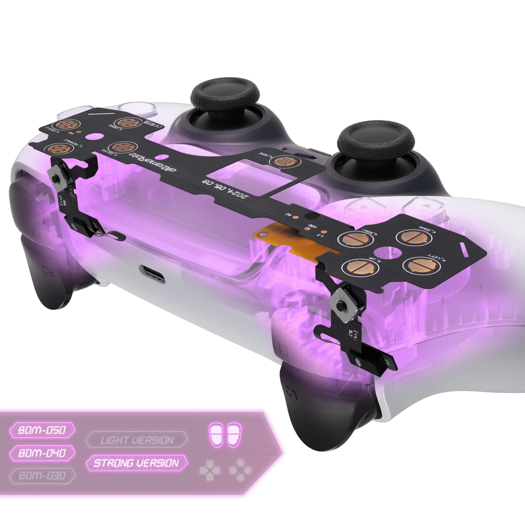eXtremeRate Shoulder Buttons Micro Switch - Strong Version Tactile Clicky Hair Trigger Kit V2 for PS5 Controller BDM-040/050/060