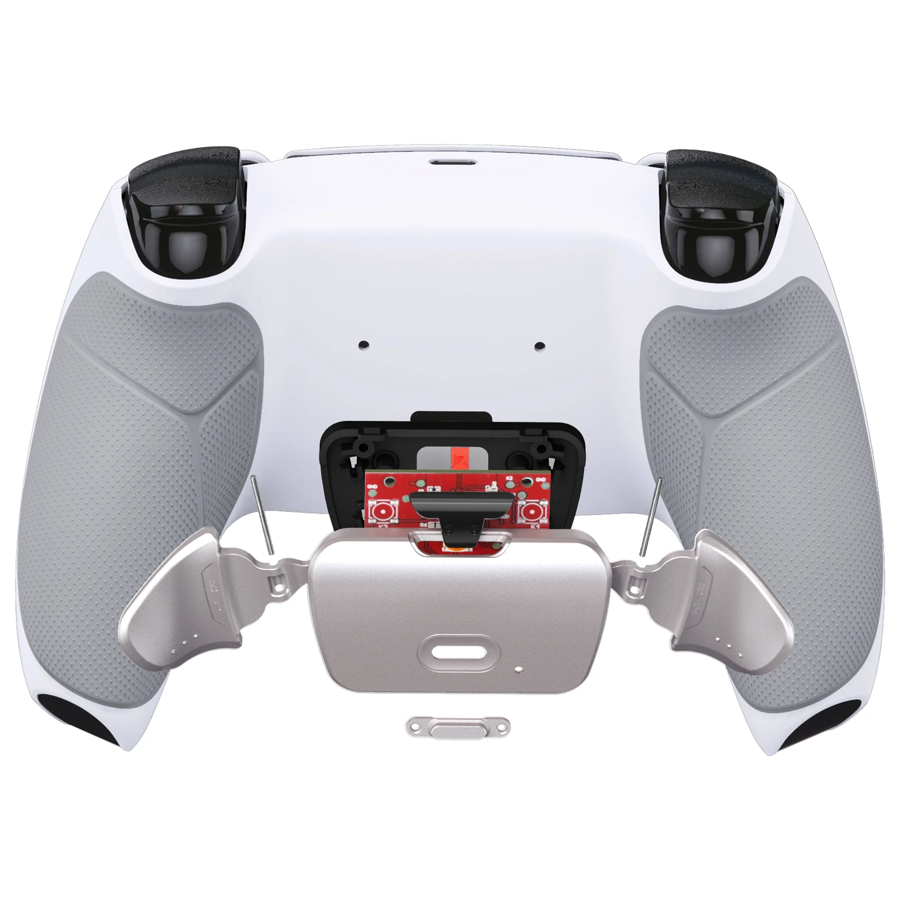 eXtremeRate Silver Real Metal Buttons (RMB) Version RISE V3 Remap Kit for PS5 Controller BDM-030/040/050 - Rubberized Gray - Image 6