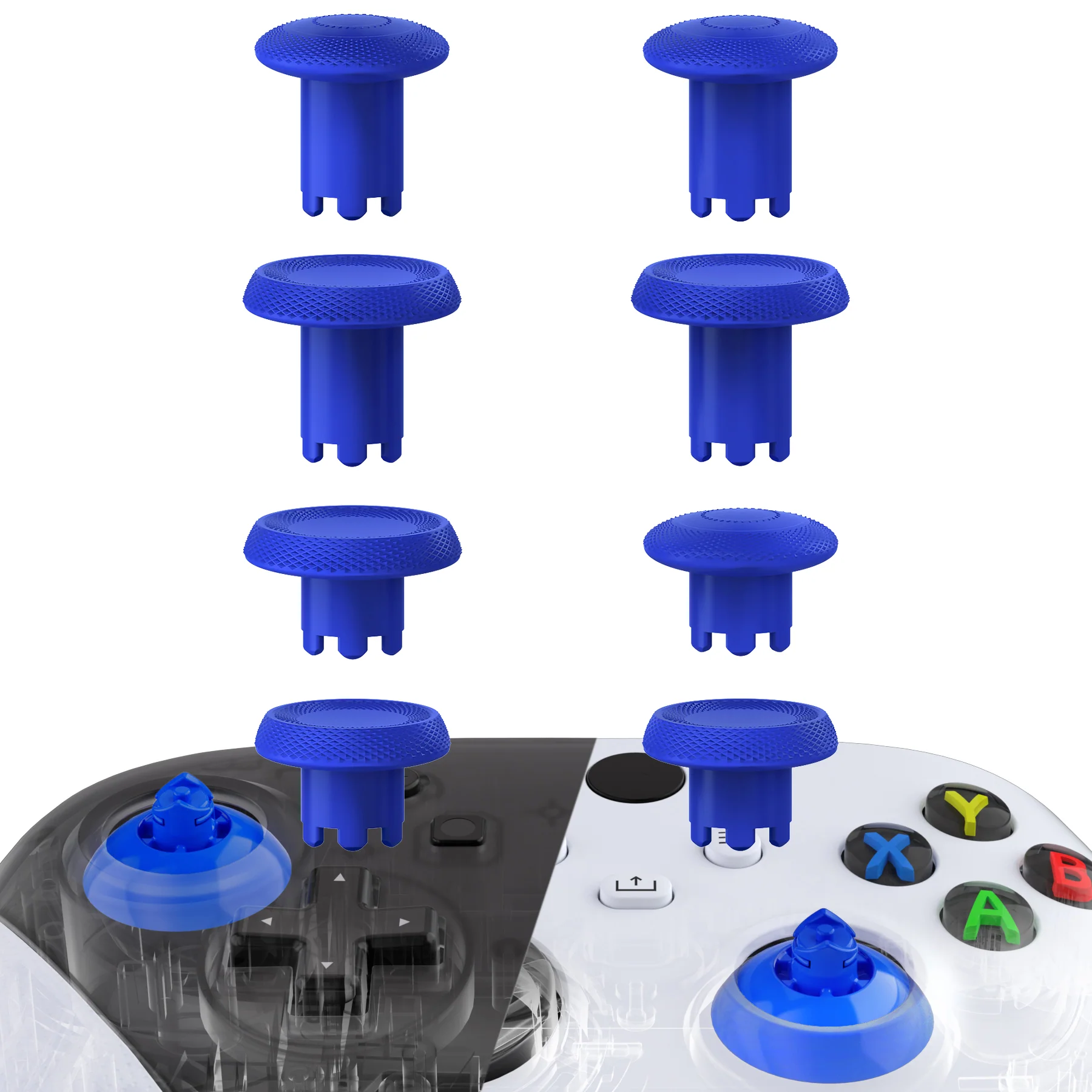 eXtremeRate ThumbsGear V3 Interchangeable Thumbsticks for Xbox Core Controller & Xbox One S/X/Elite Controller & Nintendo Switch Pro Controller - Blue