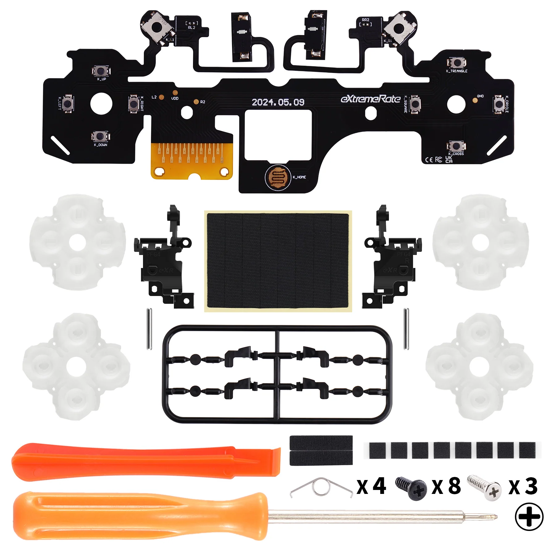 eXtremeRate Whole Set - Strong Version Clicky Kit V2 for PS5 Controller BDM-040/050/060 Shoulder Face Buttons, Micro Switch L2R2 Clicky Hair Trigger Kit and Tactile L1R1 Face Buttons Mouse Click for PS5 Controller - Image 2