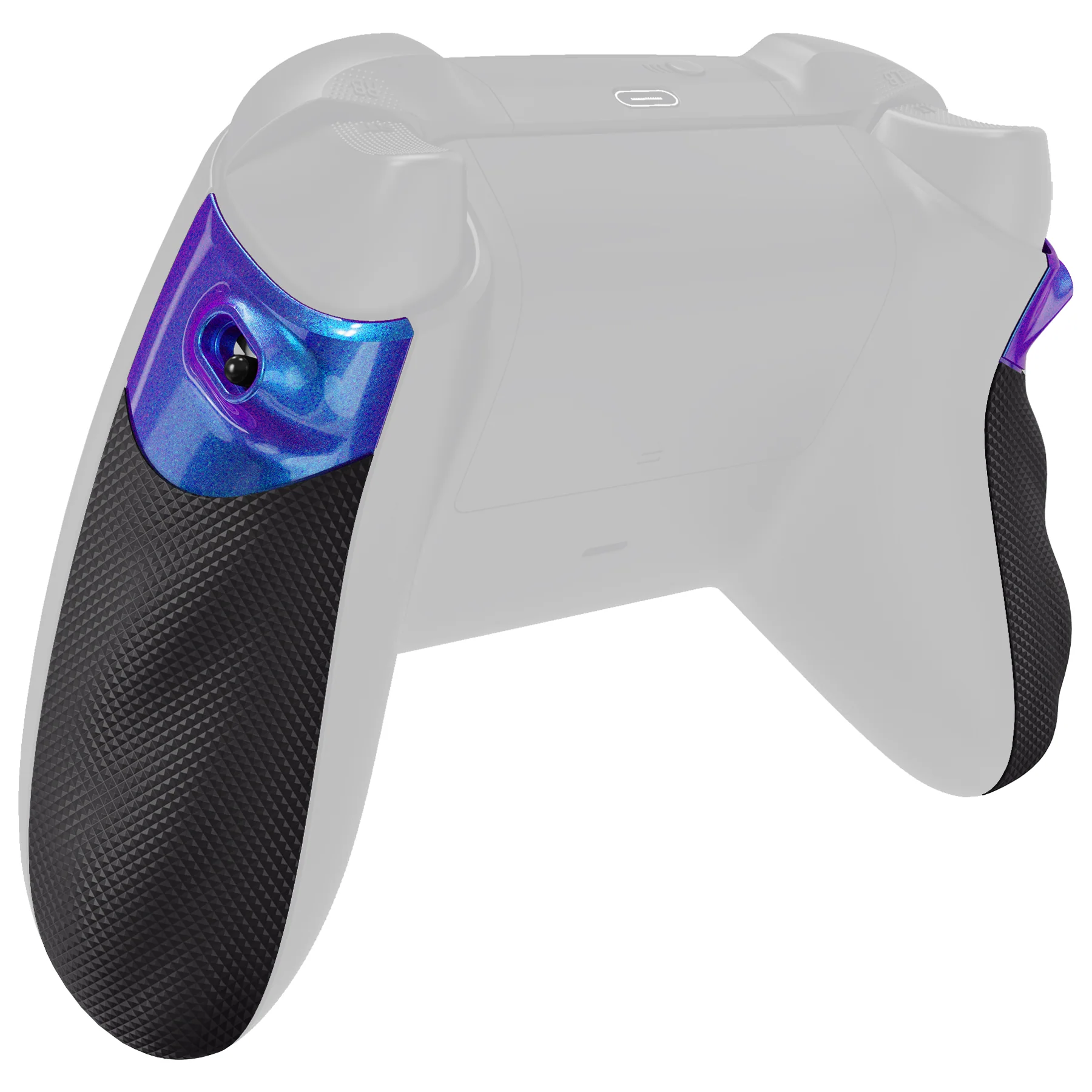 eXtremeRate FLEXOR Rubberized Side Rails Grips Trigger Stop Kit for Xbox Series X/S Controller & Xbox Core Controller - Chameleon Purple Blue
