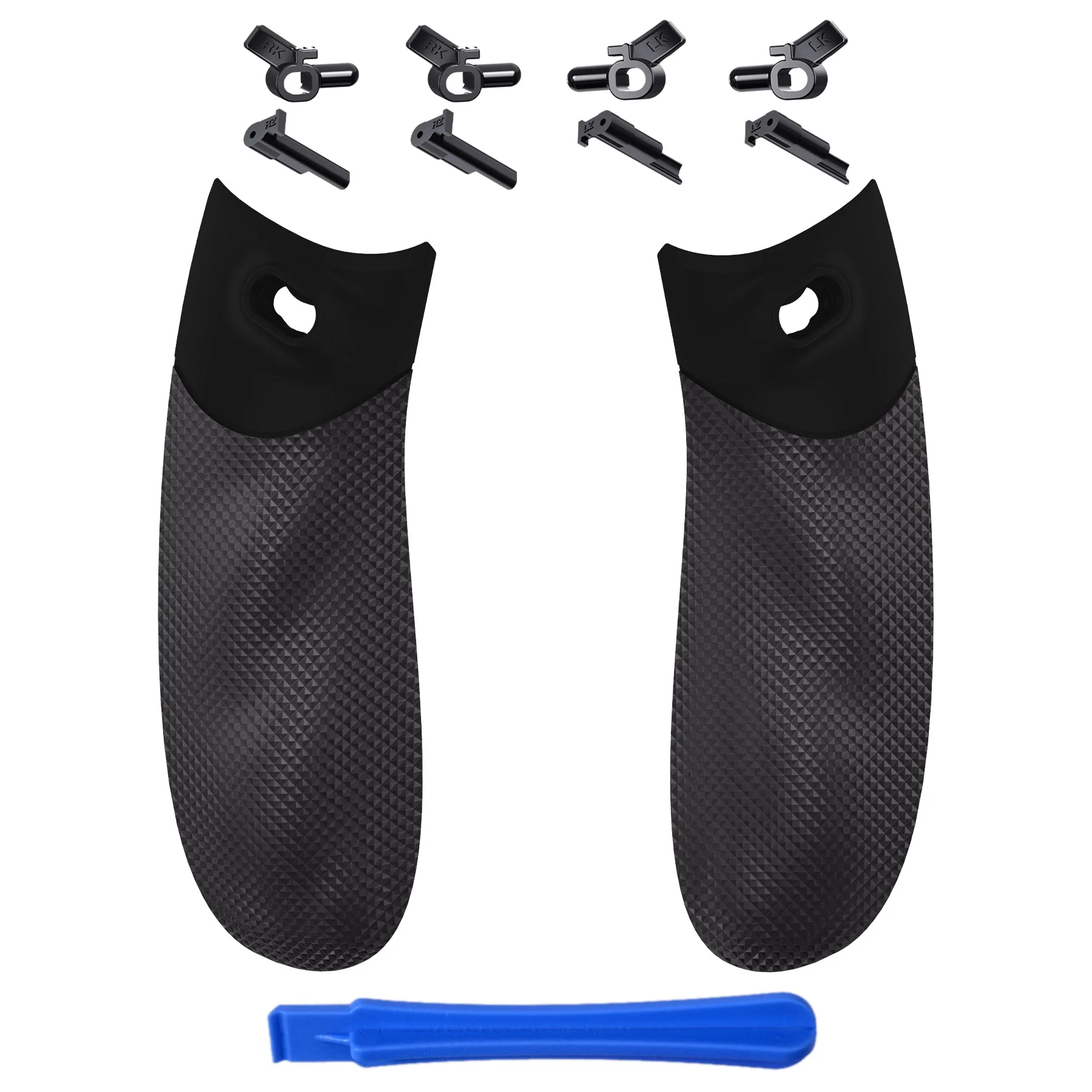 eXtremeRate FLEXOR Rubberized Side Rails Grips Trigger Stop Kit for Xbox Series X/S Controller & Xbox Core Controller - Black - Image 2