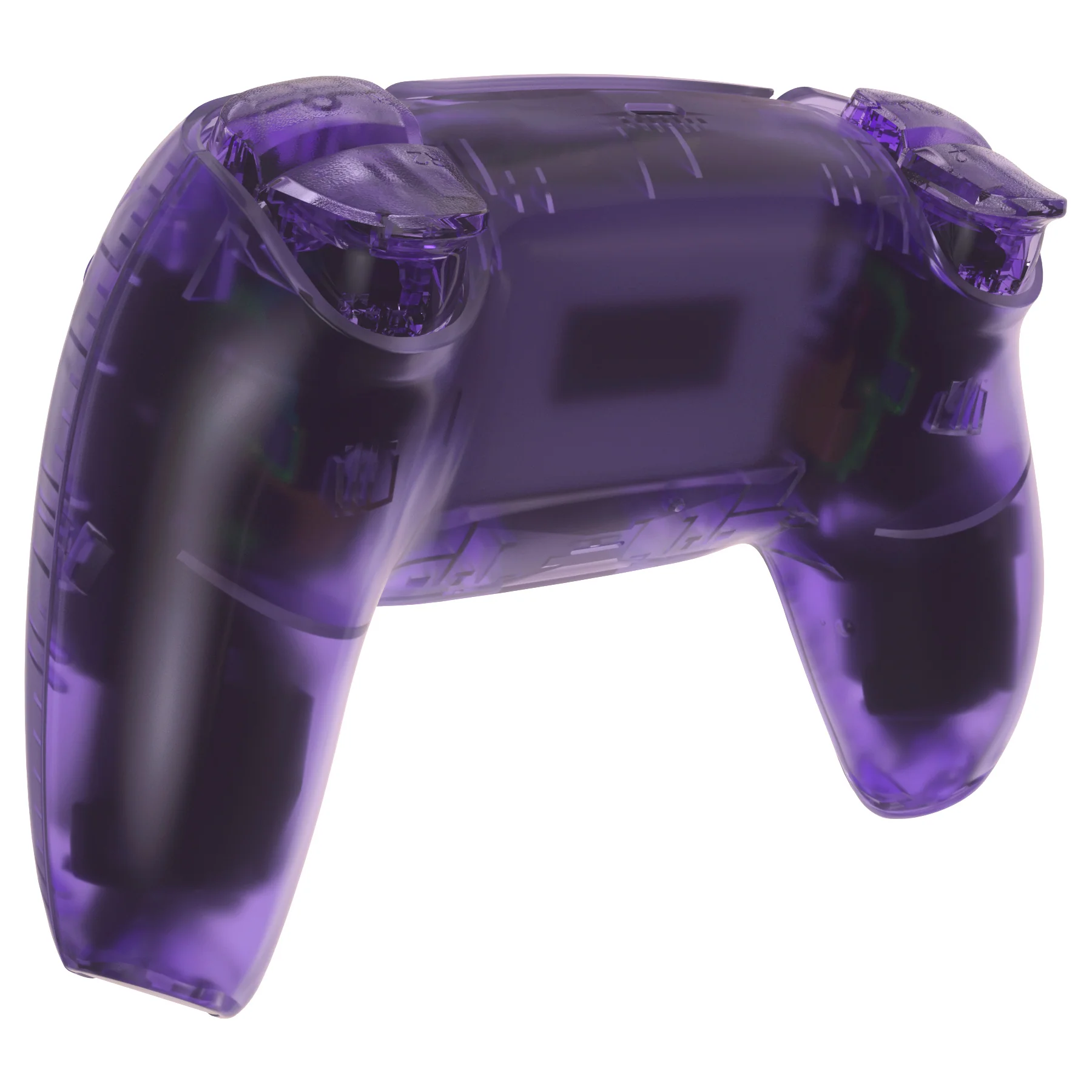 eXtremeRate Replacement Full Set Shells with Buttons Compatible with PS5 Controller BDM-010/020 - Clear Atomic Purple - Image 5