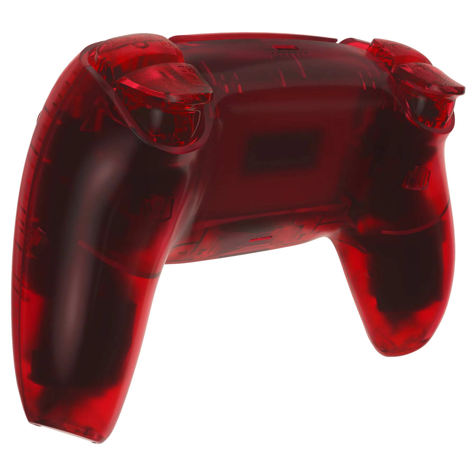 eXtremeRate Replacement Full Set Shells with Buttons Compatible with PS5 Controller BDM-010/020 - Clear Red - Image 5
