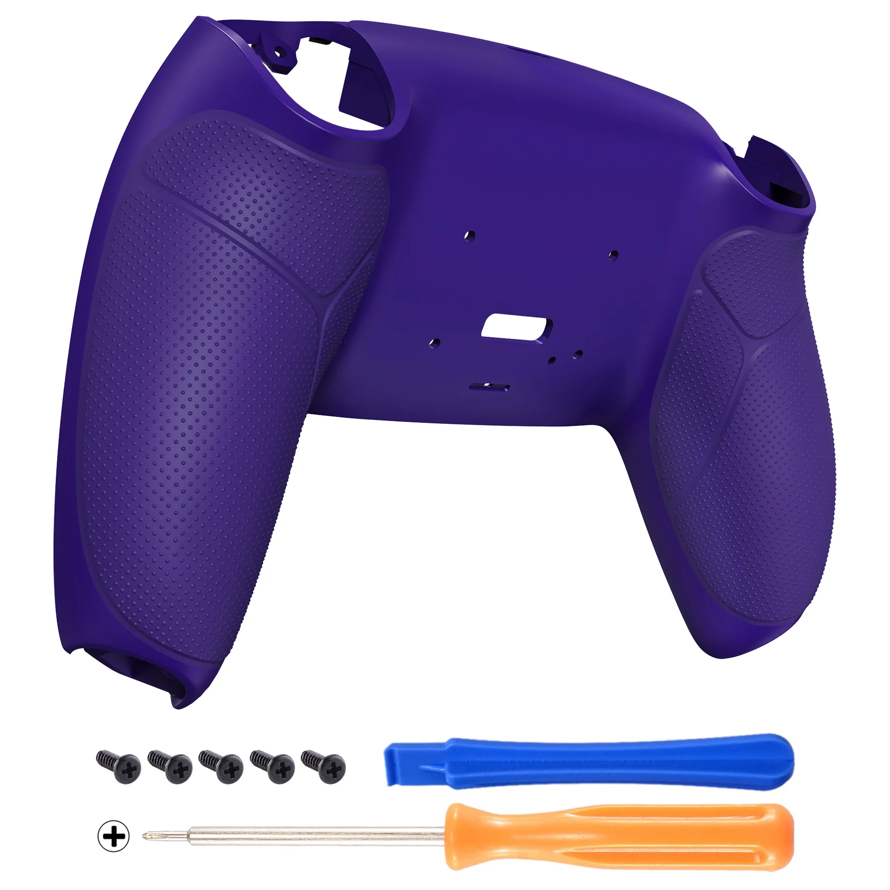 eXtremeRate Performance Grip Redesigned Back Shell for eXtremeRate RISE Remap Kit, Compatible with PS5 Controller - Rubberized Galactic Purple