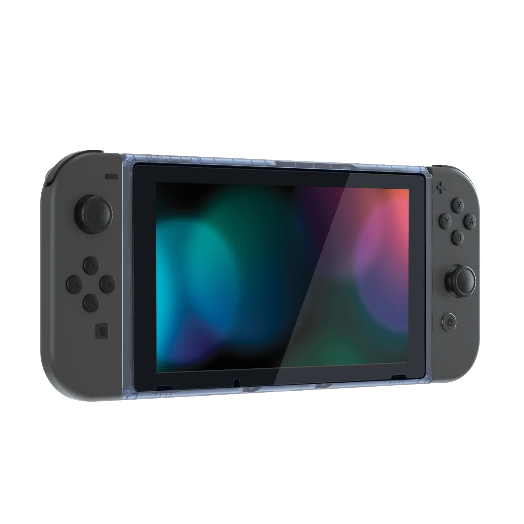 eXtremeRate DIY Replacement Housing Shell Front Frame with Volume Up Down Power Buttons for NS Switch Console - Clear Glacier Blue - Image 4