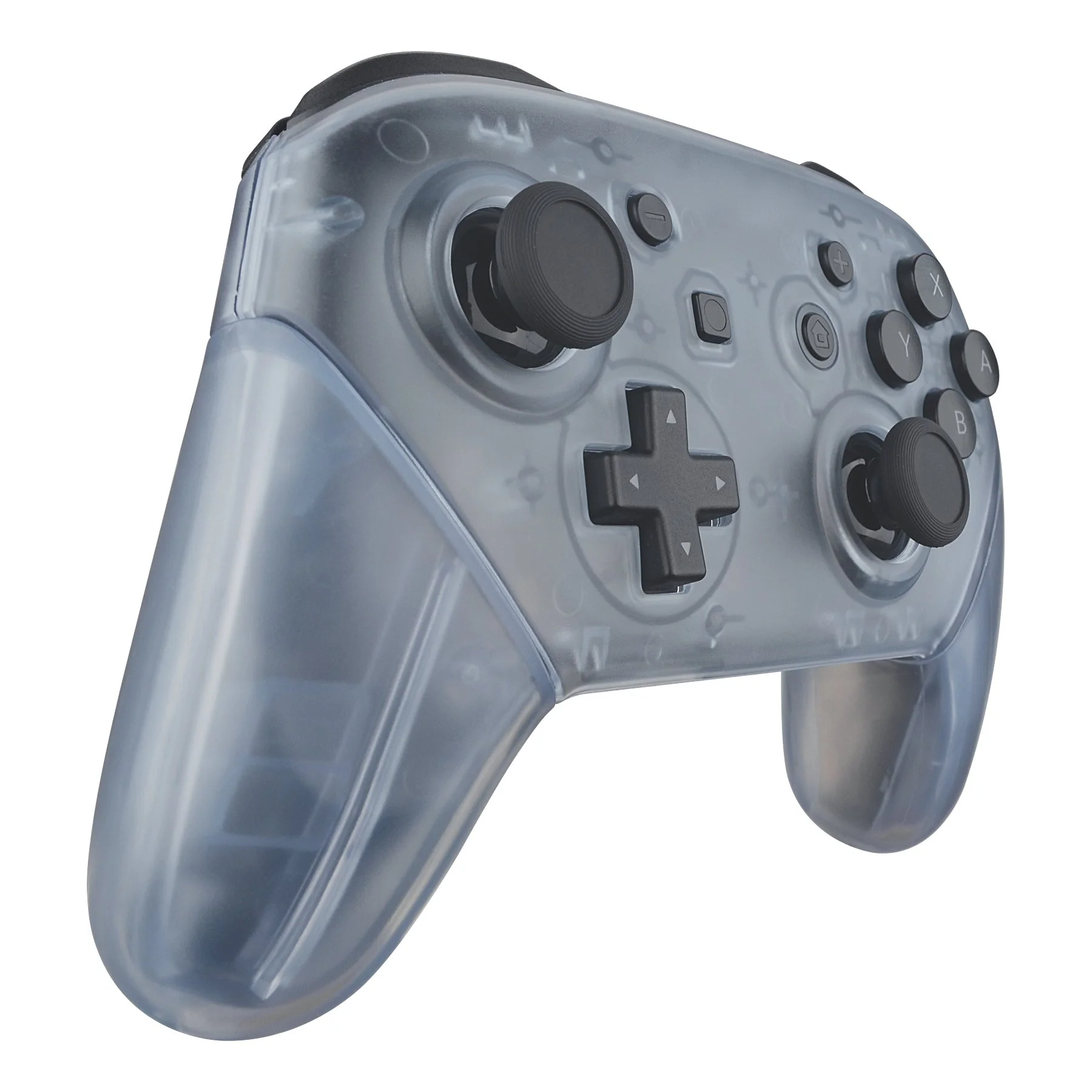 eXtremeRate Replacement Full Set Shell Faceplate Backplate Handles for Nintendo Switch Pro - Clear Glacier Blue - Image 5