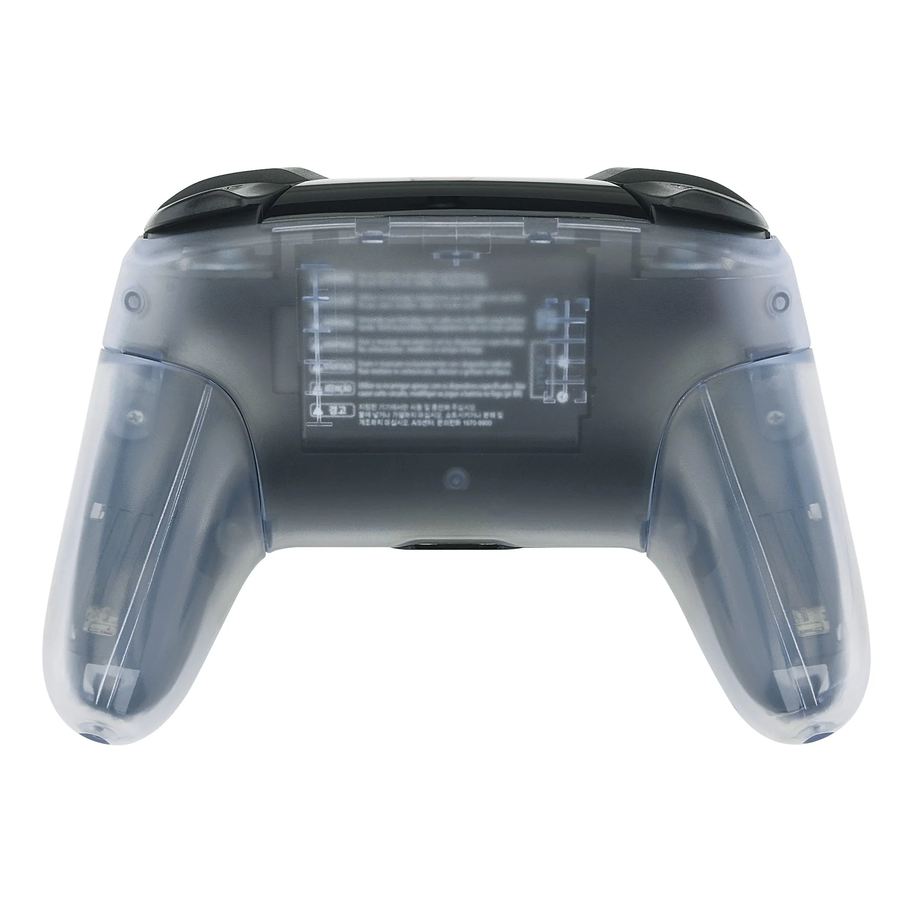 eXtremeRate Replacement Full Set Shell Faceplate Backplate Handles for Nintendo Switch Pro - Clear Glacier Blue - Image 7