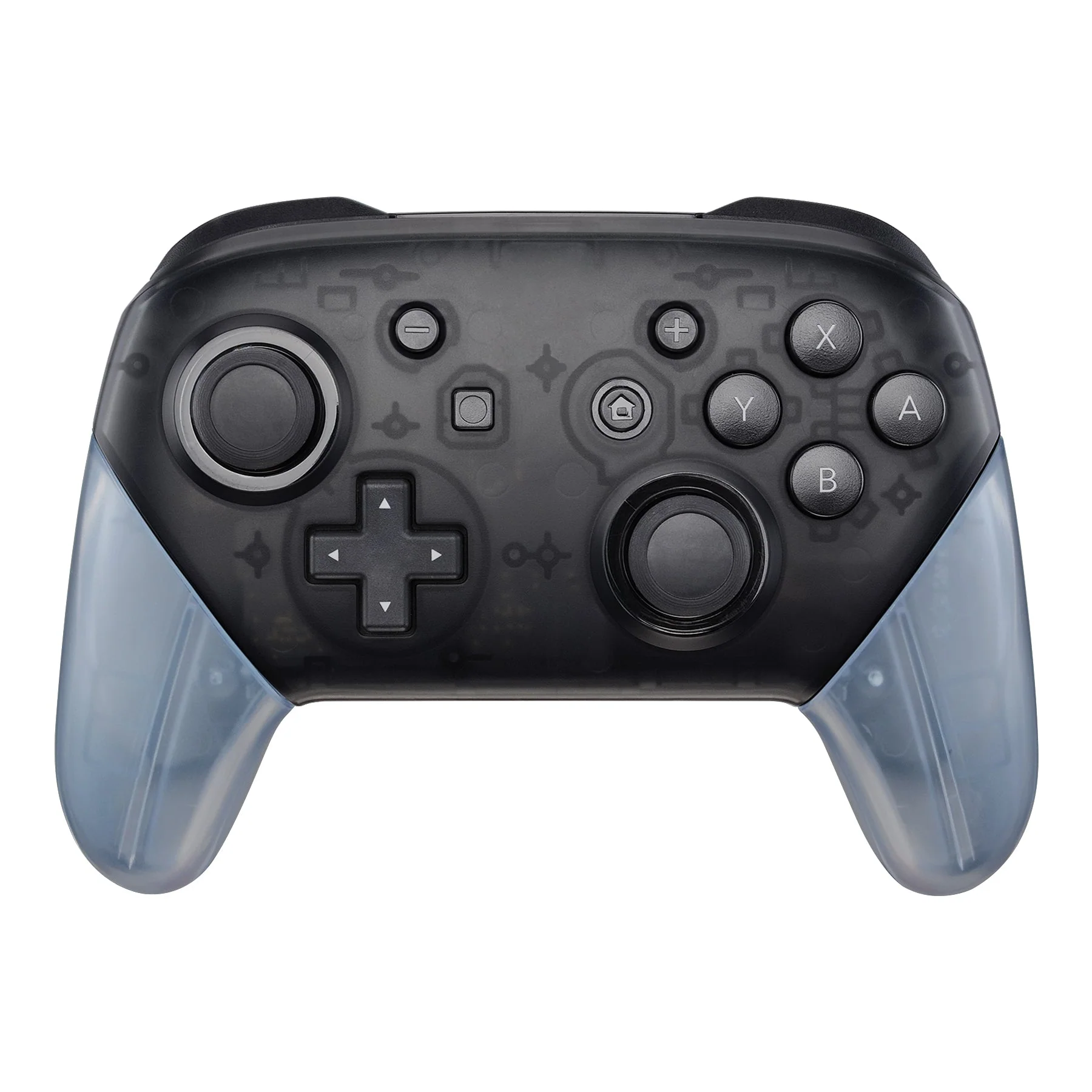 eXtremeRate Replacement Handle Grips for Nintendo Switch Pro Controller - Clear Glacier Blue