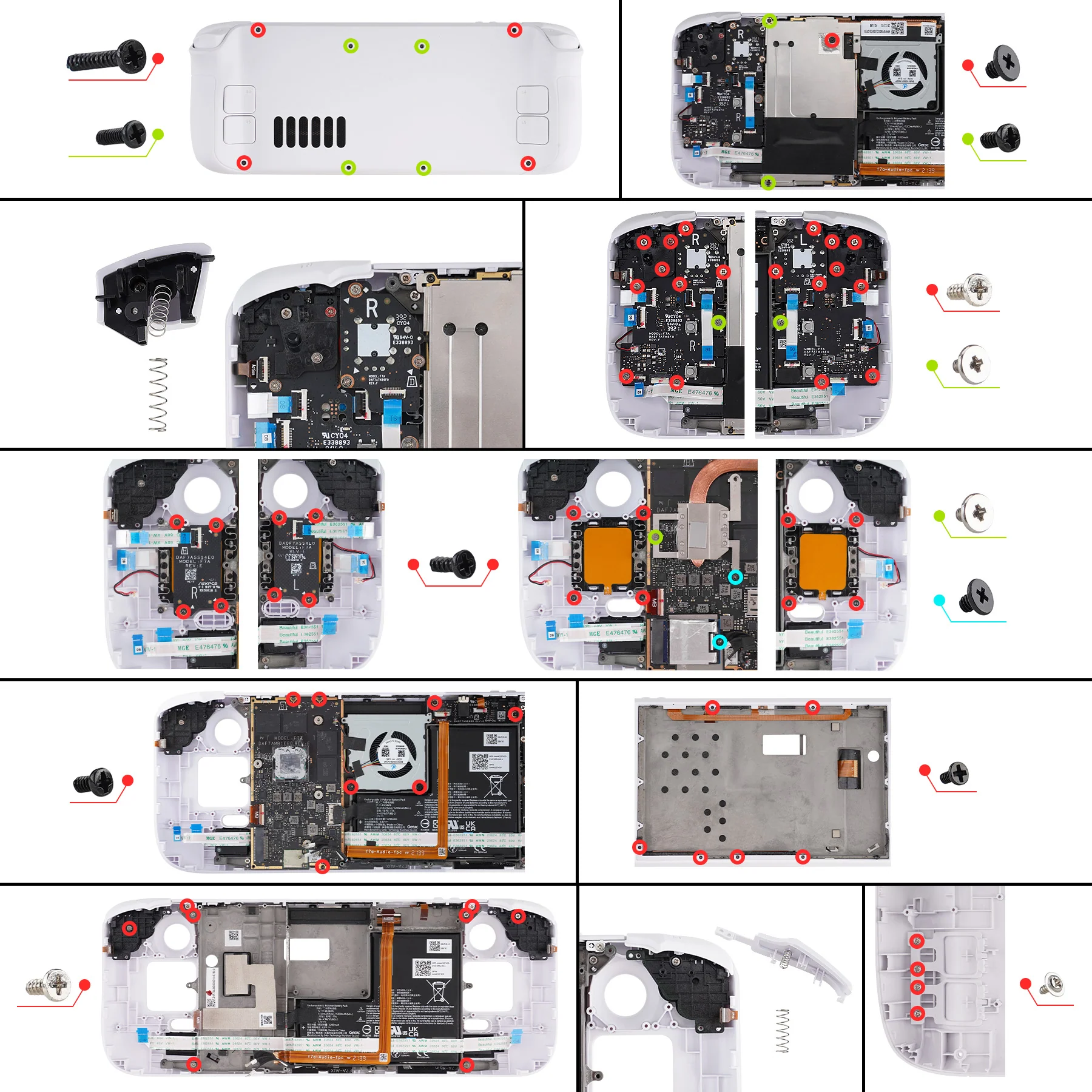 eXtremeRate Custom Full Set Shell with Buttons for Steam Deck LCD - Graphite Carbon Fiber Pattern - Image 11