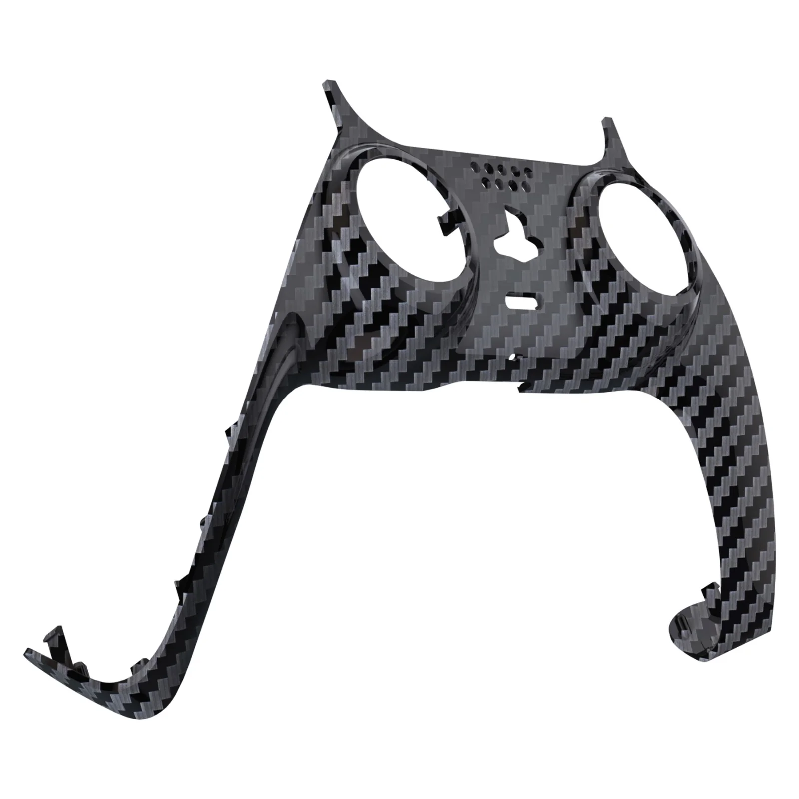 eXtremeRate Replacement Decorative Trim Shell with Accent Rings Compatible with PS5 Controller BDM-010/020/030/040/050 - Graphite Carbon Fiber - Image 9