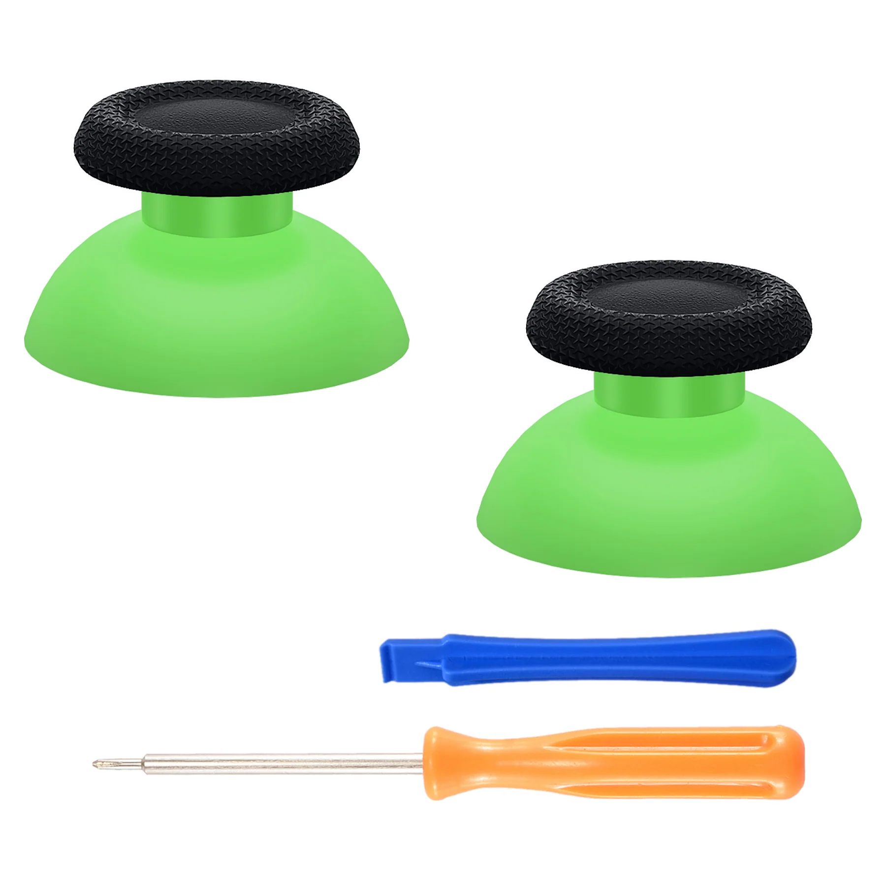 eXtremeRate Replacement Dual-Color Thumbsticks Analog Stick Joystick Compatible with PS5 & PS4 All Model Controller - Green & Black