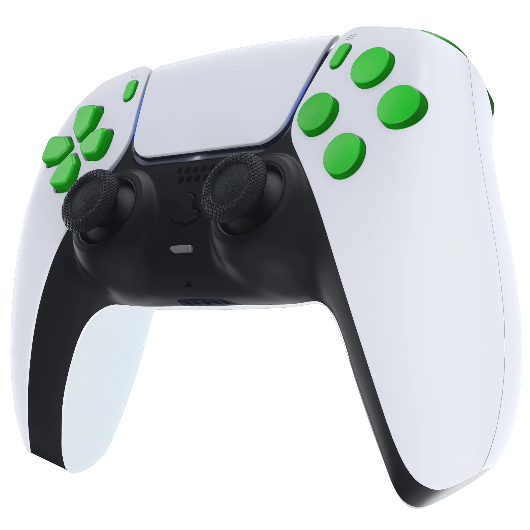 eXtremeRate Replacement Full Set Buttons Compatible with PS5 Controller BDM-030/040/050/060 - Green - Image 5
