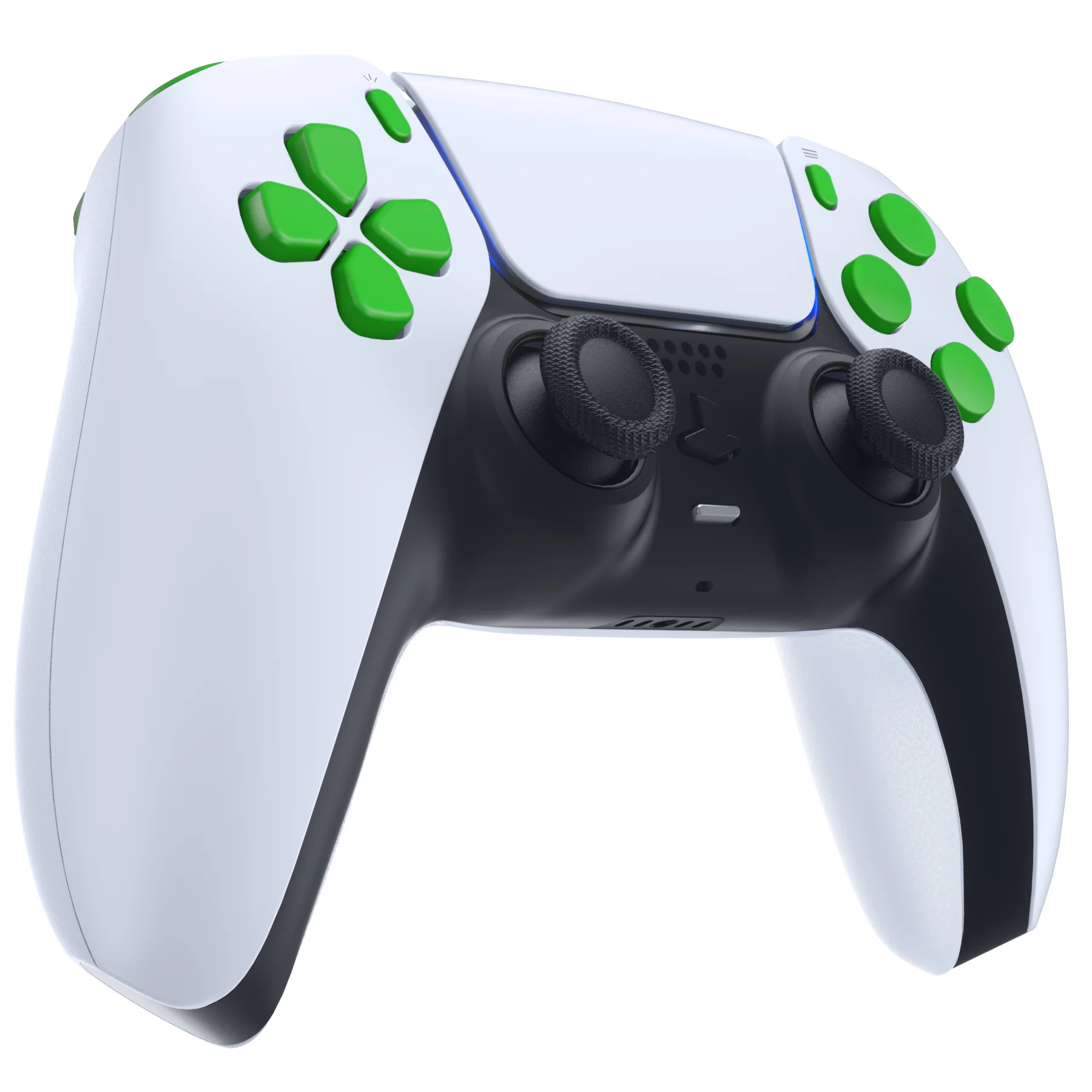 eXtremeRate Replacement Full Set Buttons Compatible with PS5 Controller BDM-030/040/050/060 - Green - Image 6
