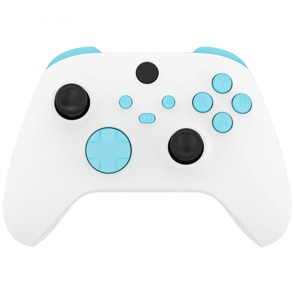 eXtremeRate Replacement Full Set Buttons for Xbox Series X & S Controller - Heaven Blue