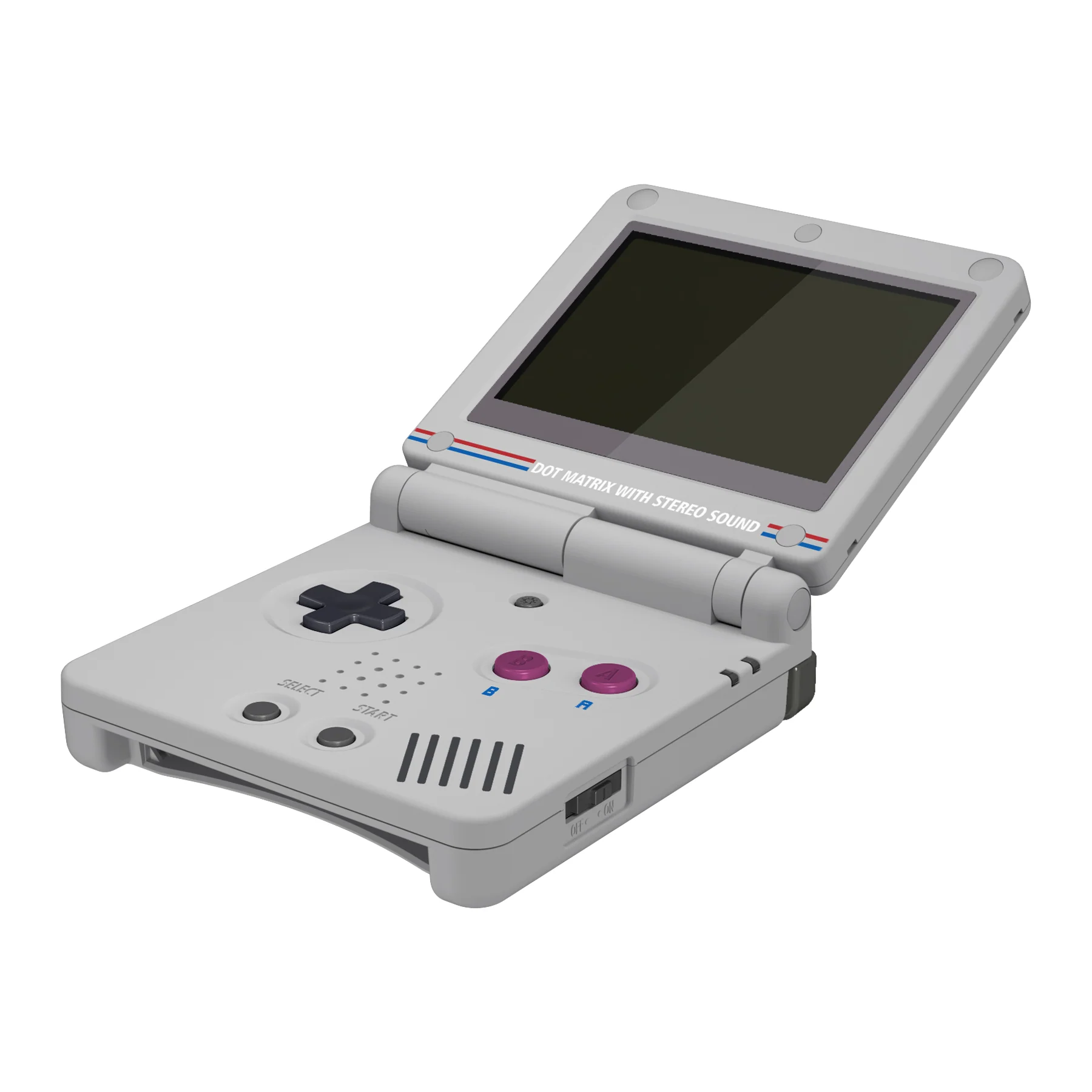 eXtremeRate IPS Ready Upgraded Replacement Full Set Shells with Buttons for Gameboy Advance SP GBA SP, Compatible with Both IPS & Standard LCD - Classic 1989 GB DMG-01 Style