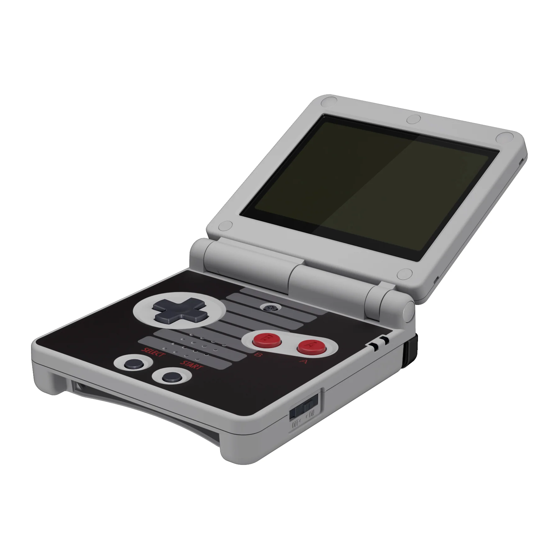 eXtremeRate IPS Ready Upgraded Replacement Full Set Shells with Buttons for Gameboy Advance SP GBA SP, Compatible with Both IPS & Standard LCD - Classic NES Style