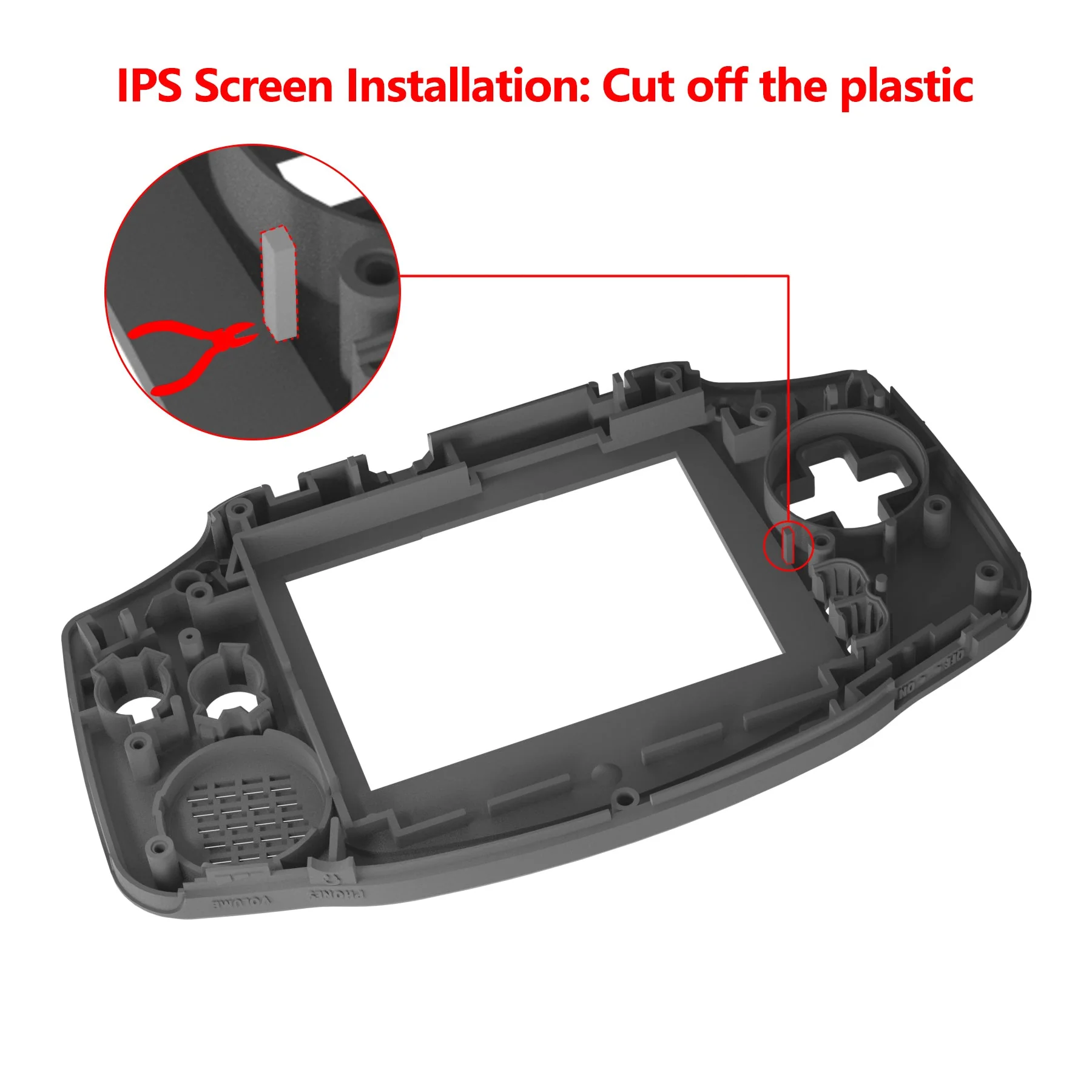 eXtremeRate IPS Ready Upgraded GBA Replacement Full Set Shells with Buttons for Gameboy Advance, Compatible with Both IPS & Standard LCD - Clear - Image 8