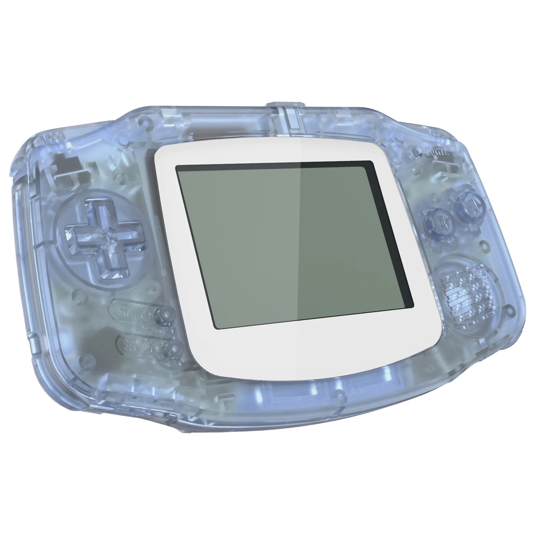 eXtremeRate IPS Ready Upgraded GBA Replacement Full Set Shells with Buttons for Gameboy Advance, Compatible with Both IPS & Standard LCD - Clear Glacier Blue - White Screen Lens - Image 5