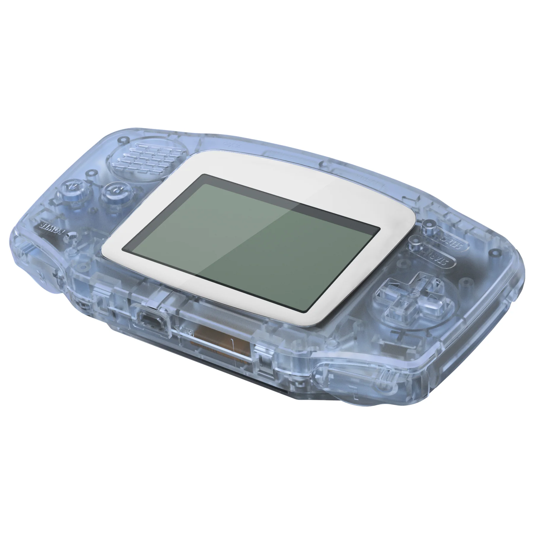 eXtremeRate IPS Ready Upgraded GBA Replacement Full Set Shells with Buttons for Gameboy Advance, Compatible with Both IPS & Standard LCD - Clear Glacier Blue - White Screen Lens - Image 6