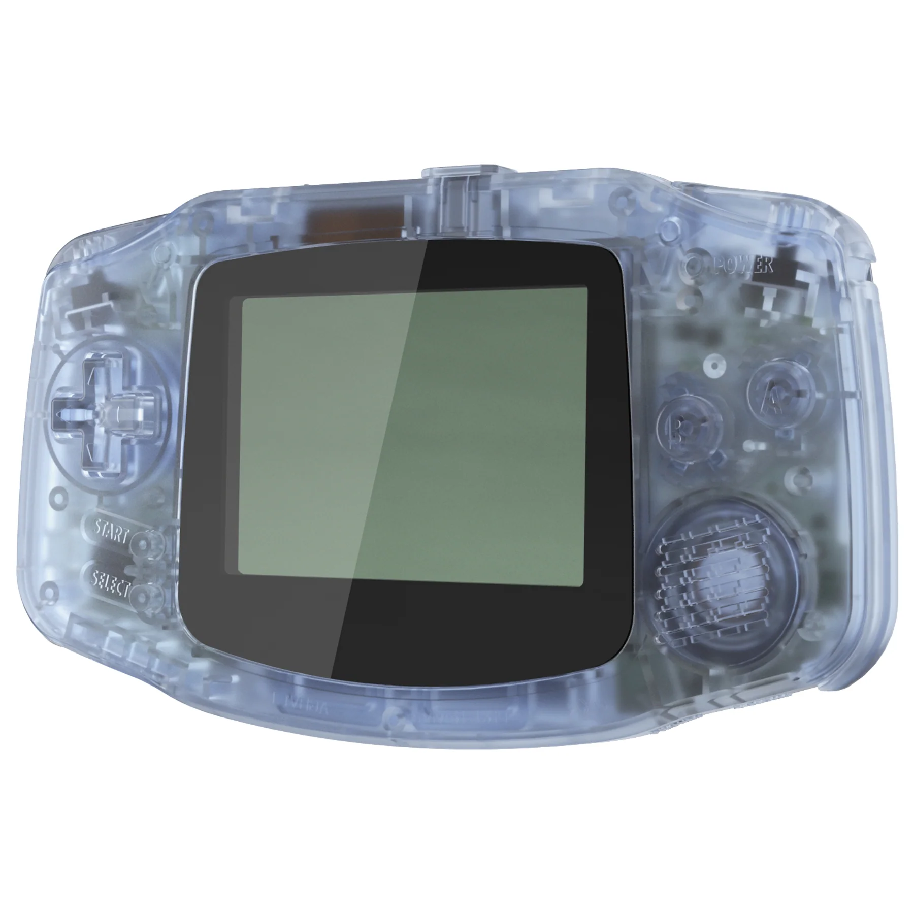 eXtremeRate IPS Ready Upgraded GBA Replacement Full Set Shells with Buttons for Gameboy Advance, Compatible with Both IPS & Standard LCD - Clear Glacier Blue - Black Screen Lens - Image 4