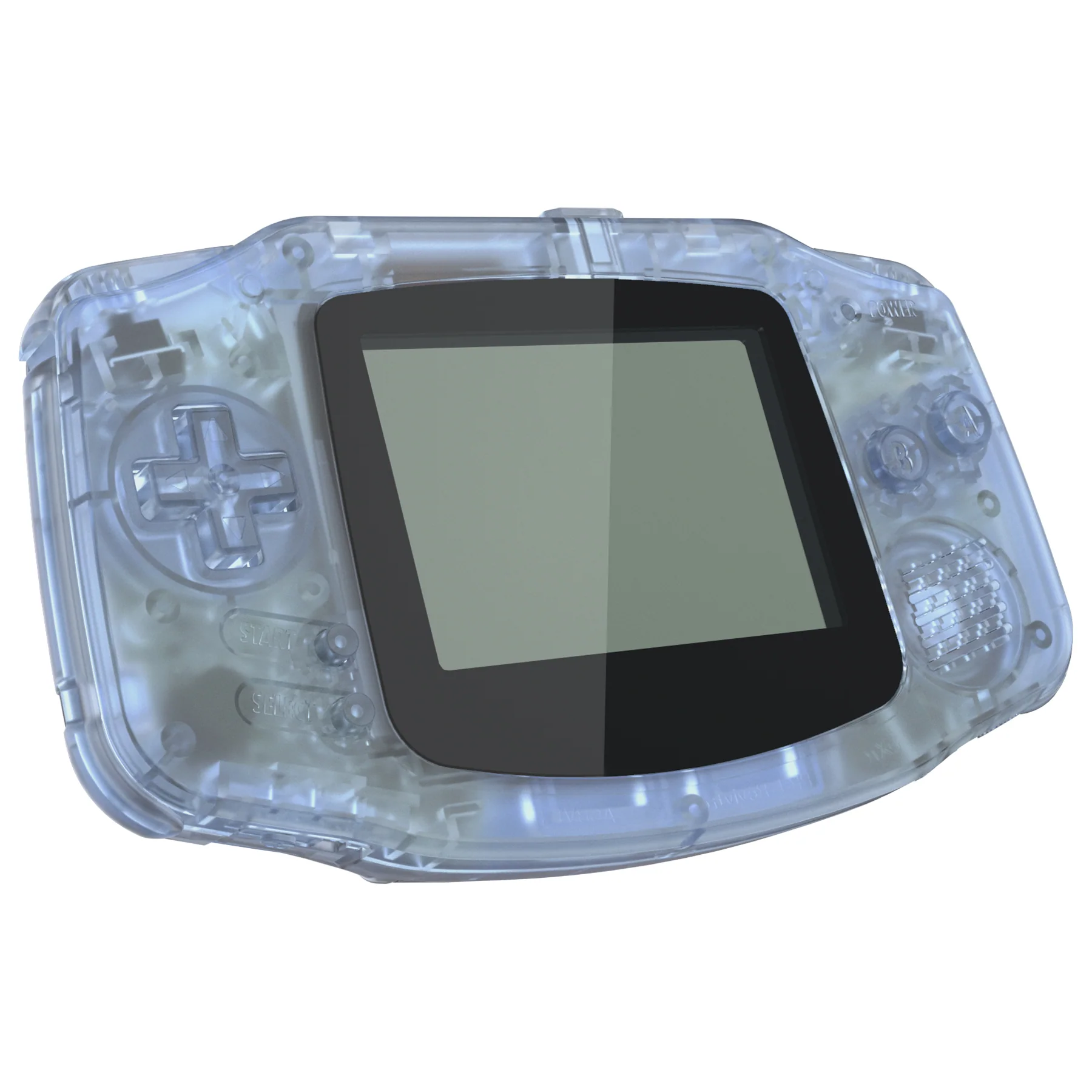 eXtremeRate IPS Ready Upgraded GBA Replacement Full Set Shells with Buttons for Gameboy Advance, Compatible with Both IPS & Standard LCD - Clear Glacier Blue - Black Screen Lens - Image 5