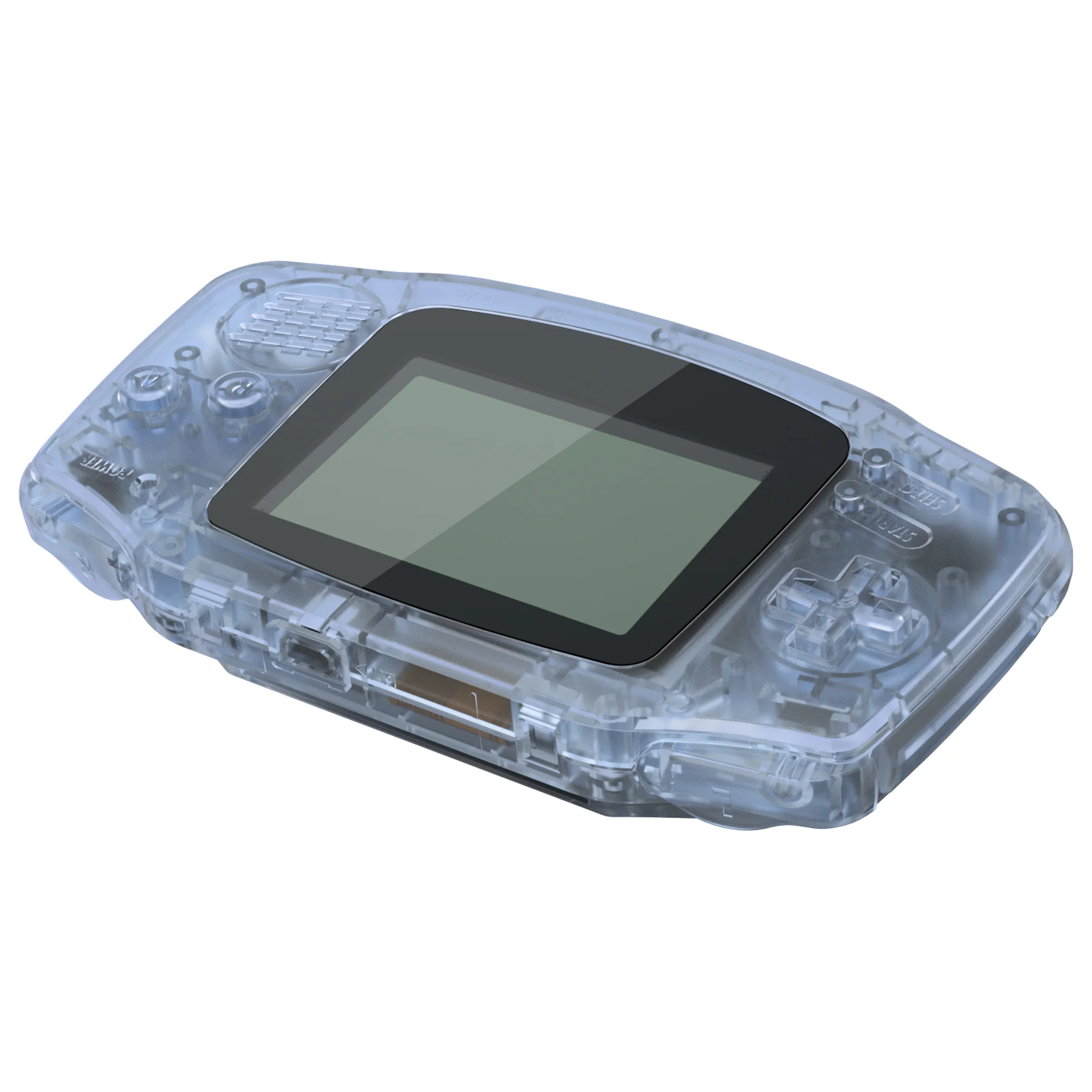 eXtremeRate IPS Ready Upgraded GBA Replacement Full Set Shells with Buttons for Gameboy Advance, Compatible with Both IPS & Standard LCD - Clear Glacier Blue - Black Screen Lens - Image 6