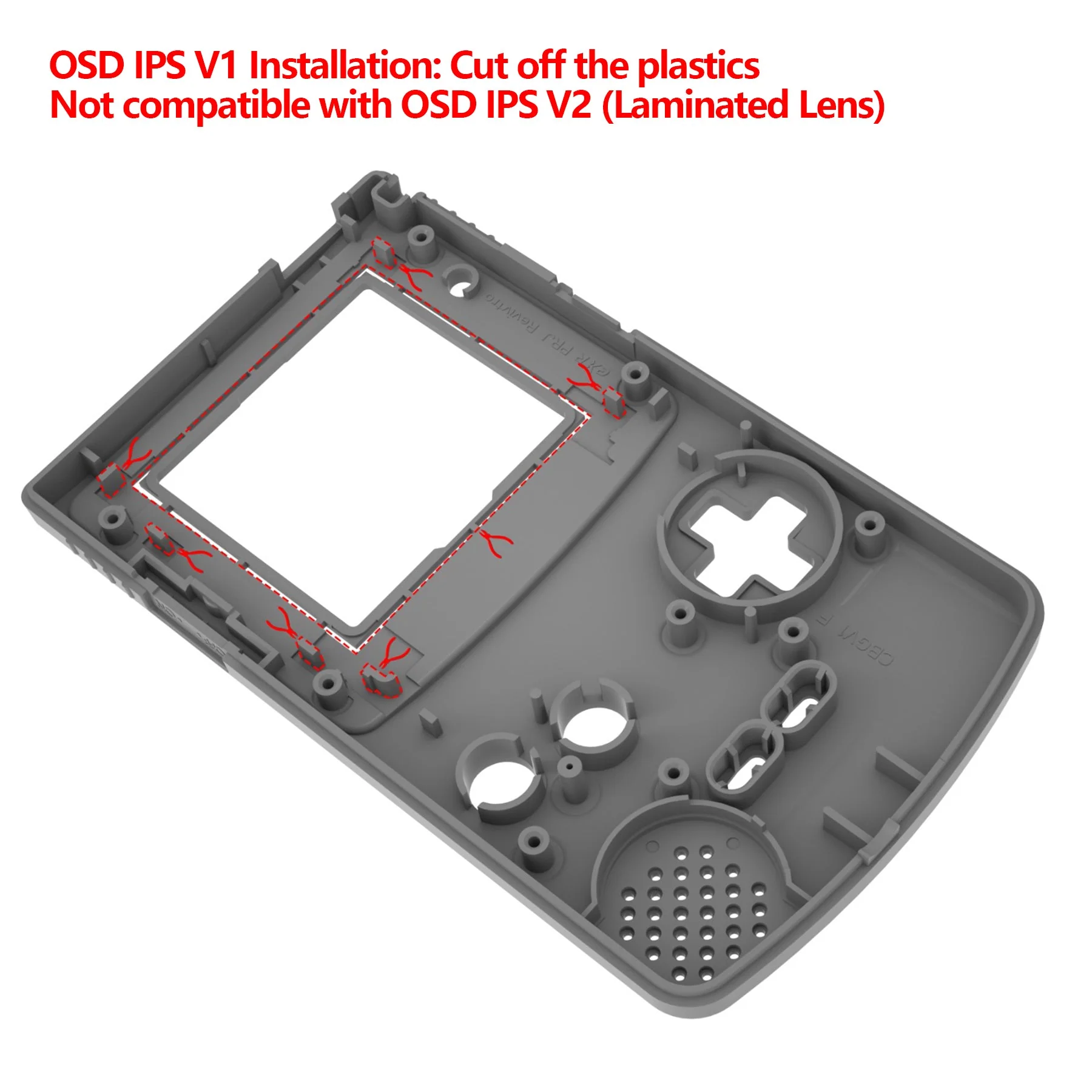 eXtremeRate IPS Ready Upgraded GBC Replacement Full Set Shells with Buttons for Gameboy Color, Compatible with GBC OSD IPS & Regular IPS & Standard LCD - Wood Grain - Image 3