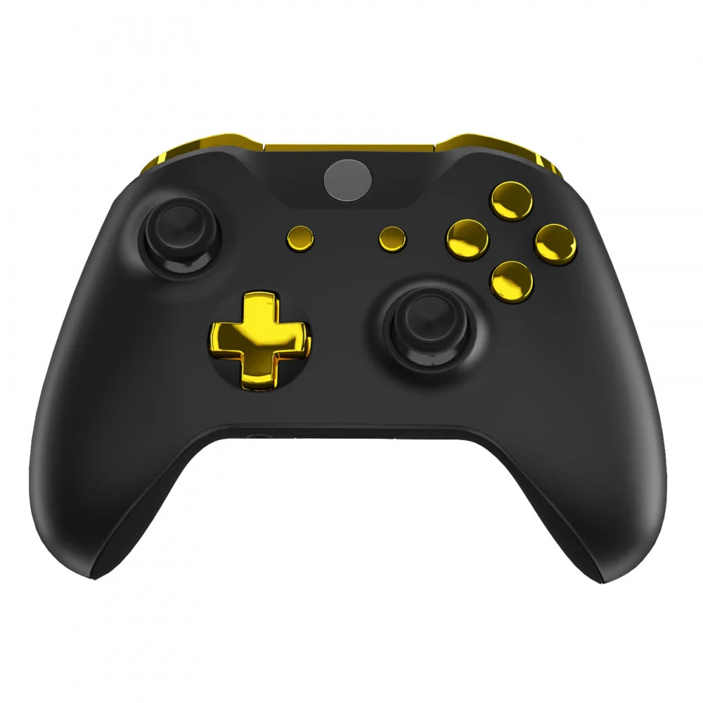 eXtremeRate Replacement Full Set Buttons for Xbox One X & S Controller (Model 1708) - Chrome Gold
