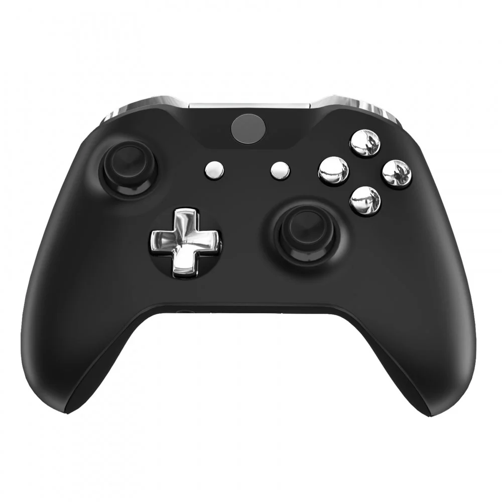 eXtremeRate Replacement Full Set Buttons for Xbox One X & S Controller (Model 1708) - Chrome Silver