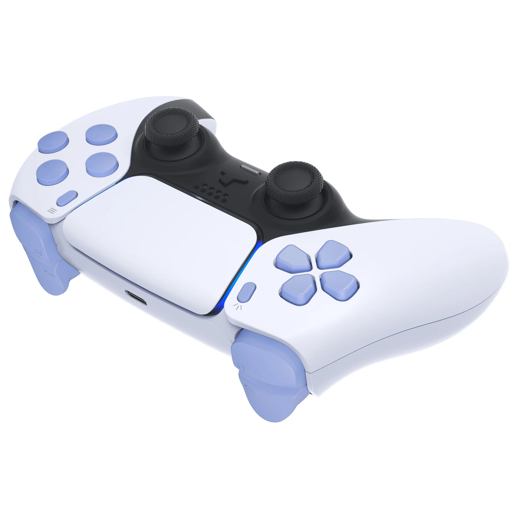 eXtremeRate Replacement Full Set Buttons Compatible with PS5 Controller BDM-030/040/050/060 - Light Violet - Image 7