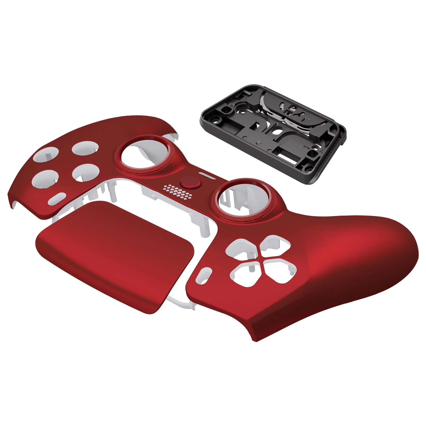 eXtremeRate LUNA Redesigned Replacement Front Shell with Touchpad Compatible with PS5 Controller BDM-010/020/030/040/050 - Scarlet Red - Image 12