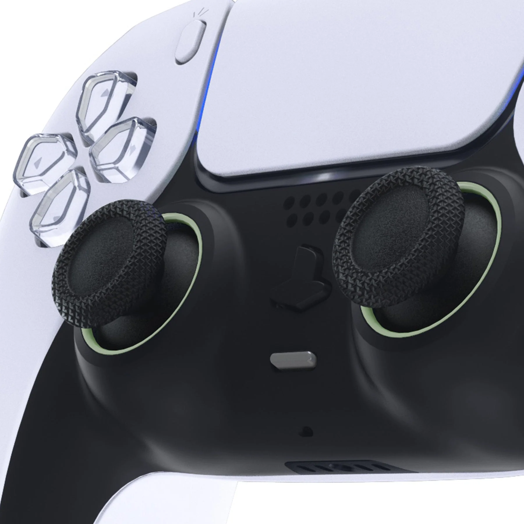 eXtremeRate Custom Replacement Accent Rings for PS5 Controller - Matcha Green - Image 5