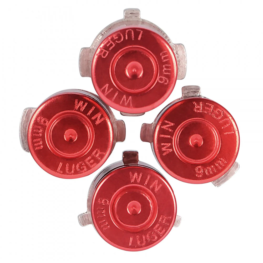eXtremeRate Metal Alumium Alloy Bullet ABXY Buttons for Xbox One Controller - Red