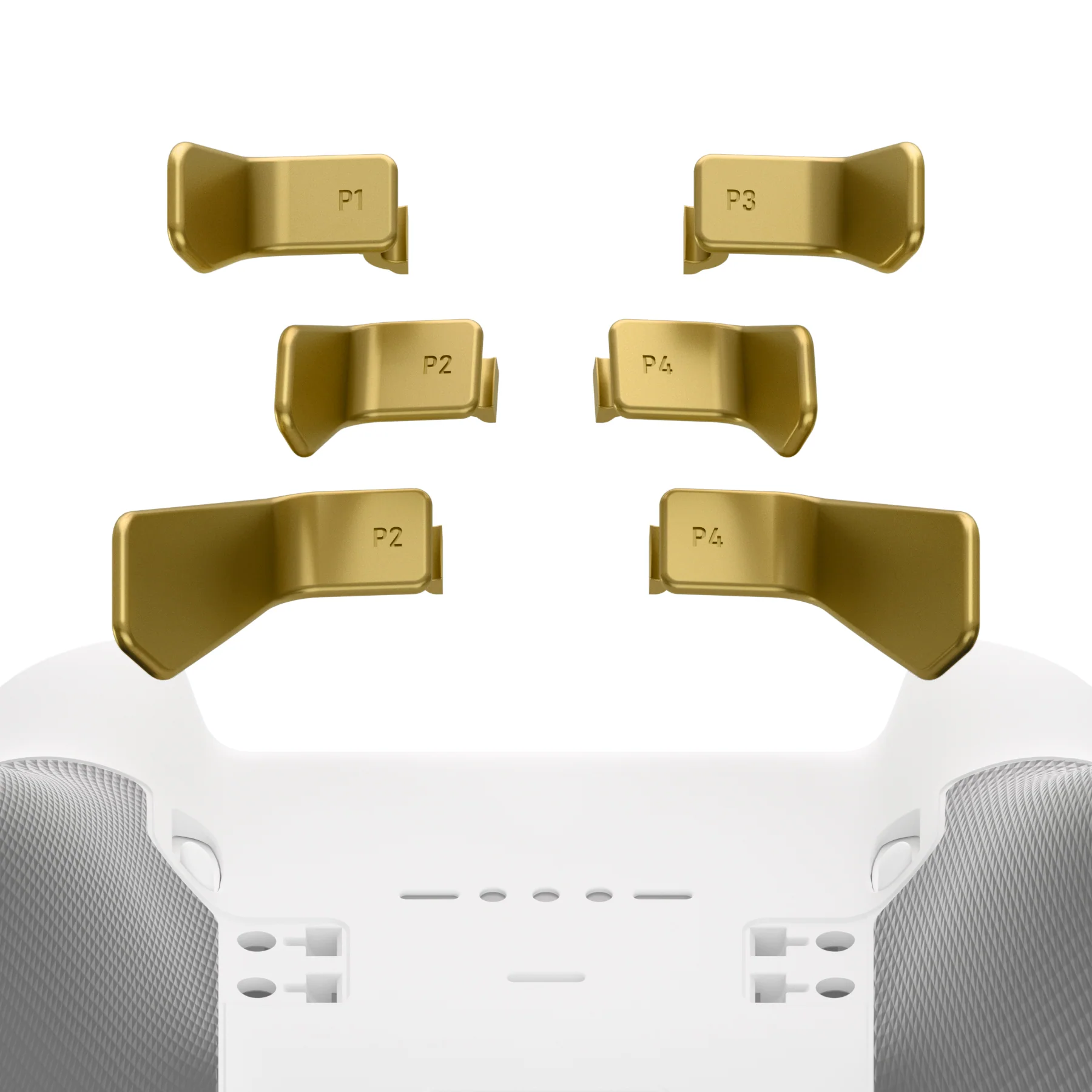 eXtremeRate 6 in 1 Metalic Replacement Interchangeable Swift Back Paddles for Xbox One Elite & Xbox Elite Series 2 & Elite 2 Core Controller - Hero Gold