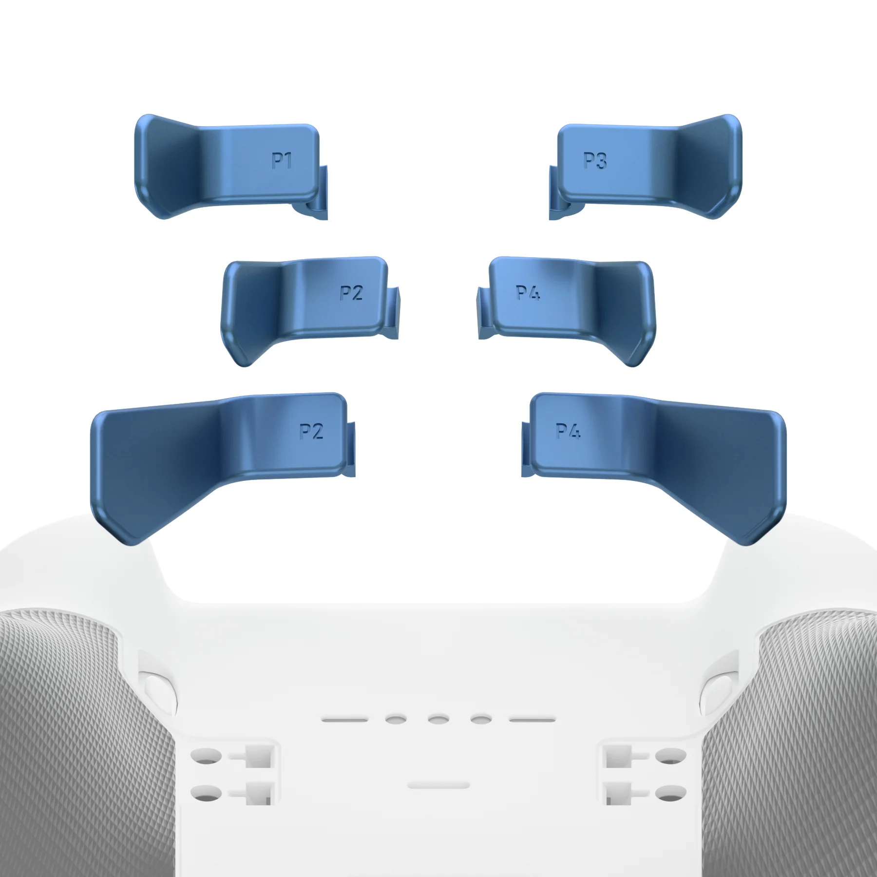 eXtremeRate 6 in 1 Metalic Replacement Interchangeable Swift Back Paddles for Xbox One Elite & Xbox Elite Series 2 & Elite 2 Core Controller - Neptune Blue