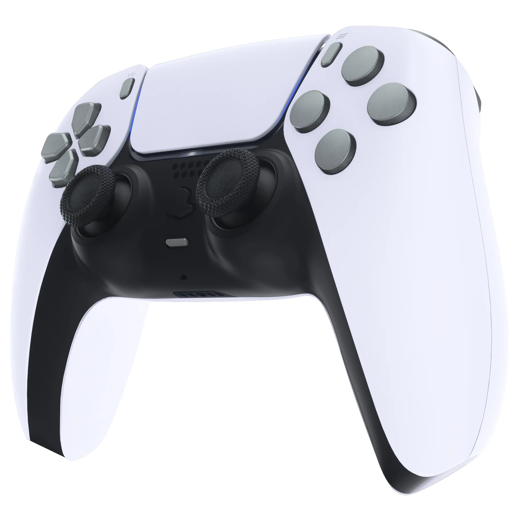 eXtremeRate Replacement Full Set Buttons Compatible with PS5 Controller BDM-030/040/050/060 - Metallic Steel Gray - Image 5