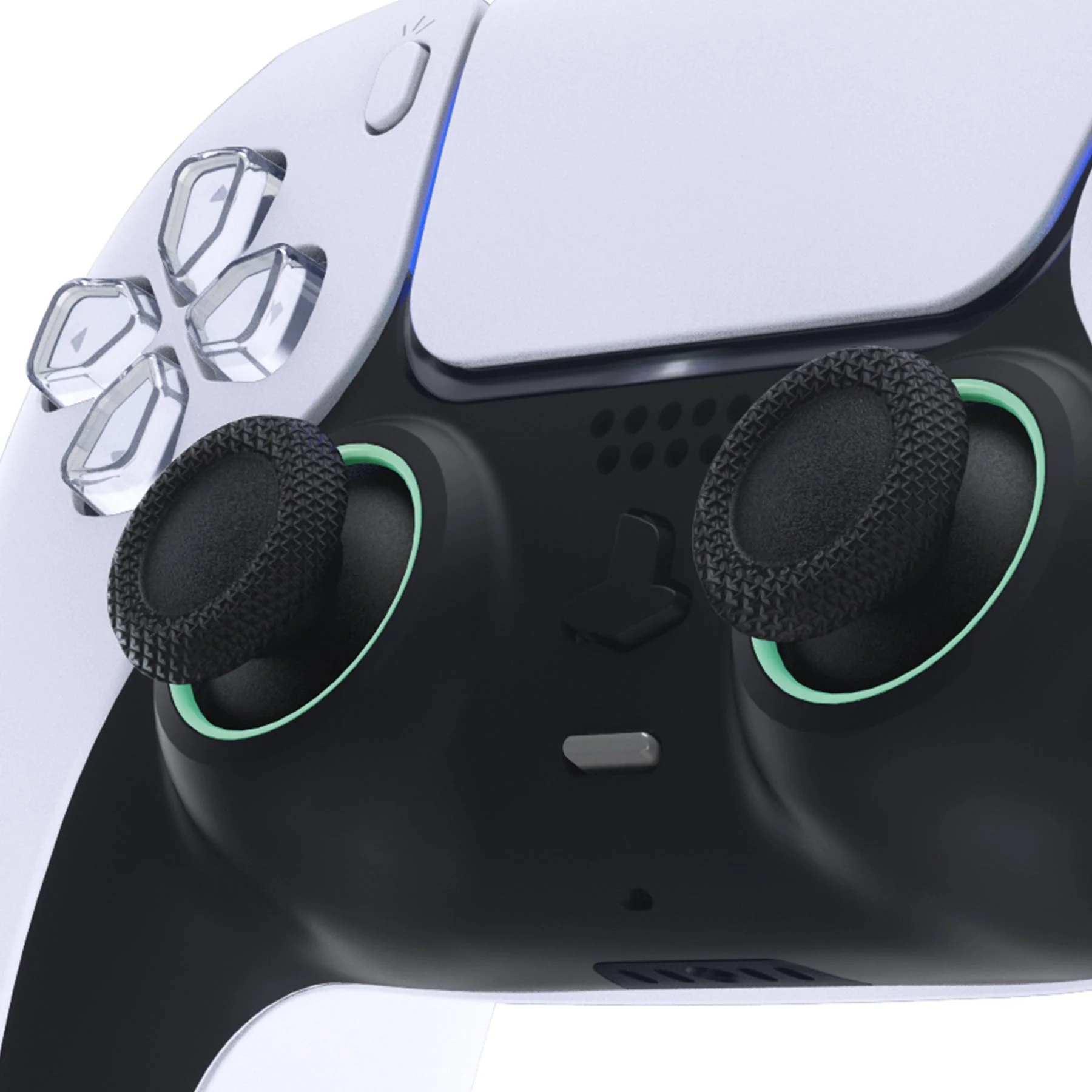 eXtremeRate Custom Replacement Accent Rings for PS5 Controller - Mint Green - Image 4