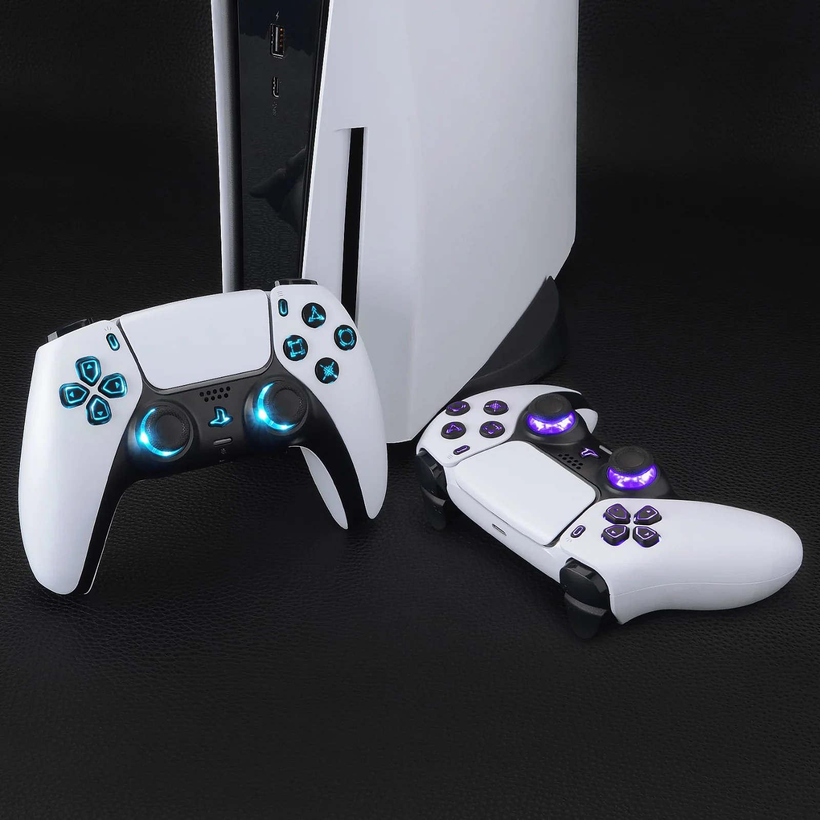 eXtremeRate Multi-Colors Luminated Buttons DTF V3 LED Kit for PS5 Controlle BDM-010/020 - Black - Image 6