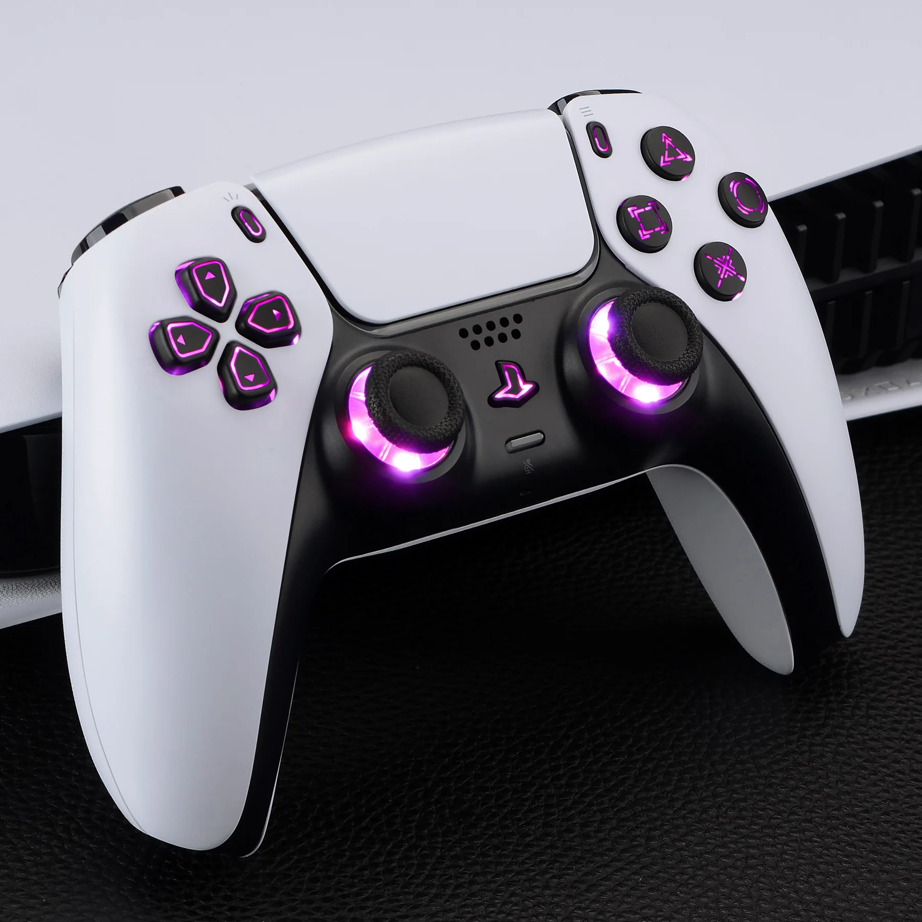 eXtremeRate Multi-Colors Luminated Buttons DTF V3 LED Kit for PS5 Controller BDM-030/040/050 - Black - Image 2