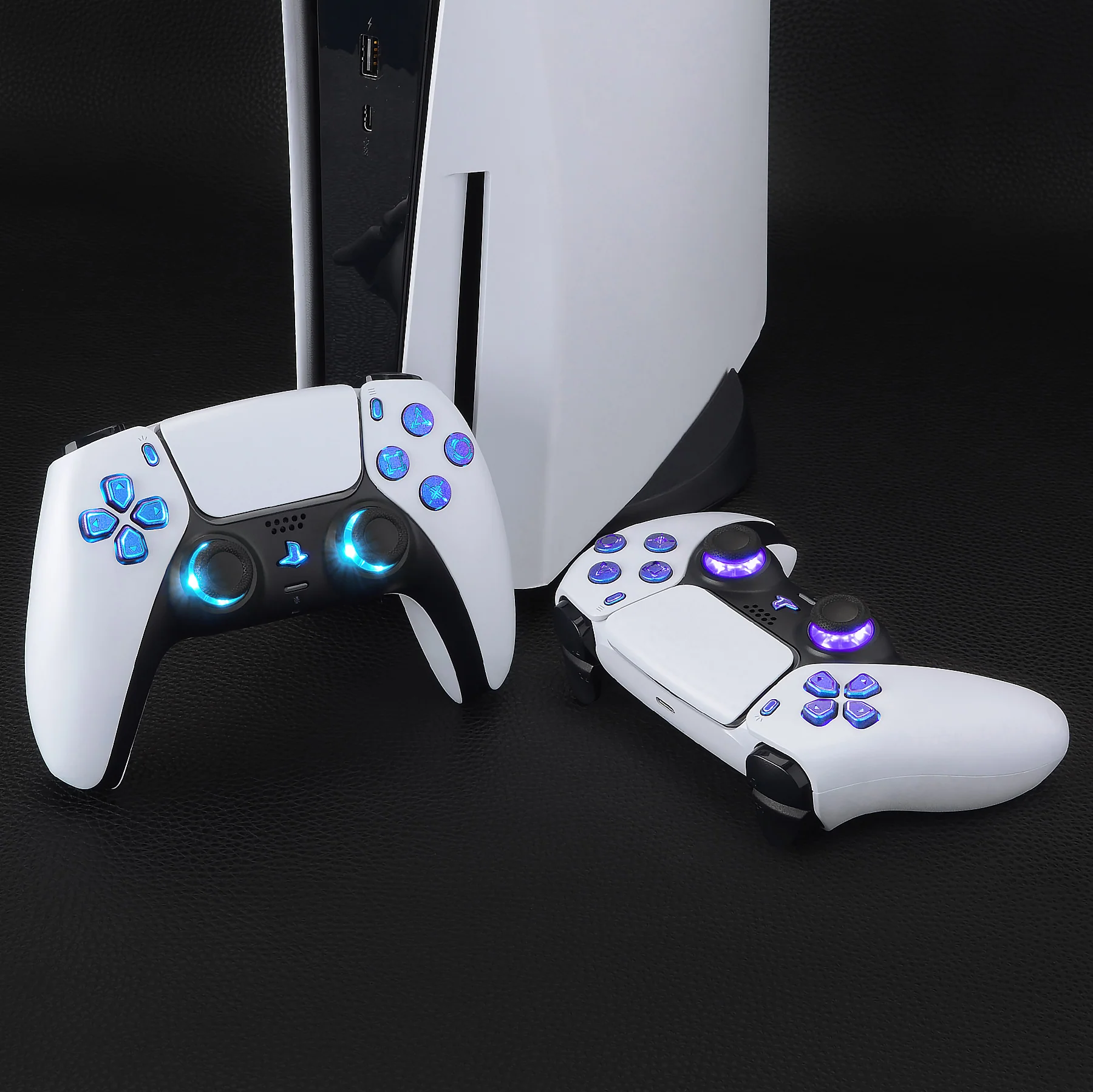 eXtremeRate Multi-Colors Luminated Buttons DTF V3 LED Kit for PS5 Controller BDM-030/040/050 - Chameleon Purple Blue - Image 4