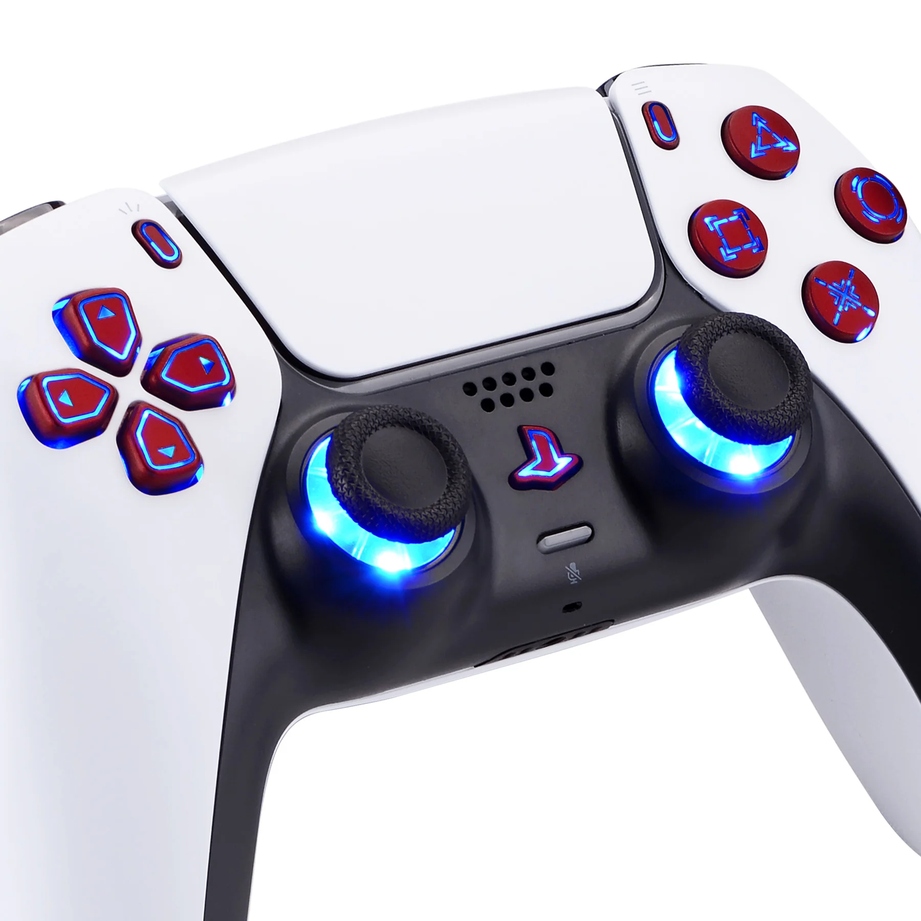 eXtremeRate Multi-Colors Luminated Buttons DTF V3 LED Kit for PS5 Controller BDM-030/040/050 - Scarlet Red - Image 8