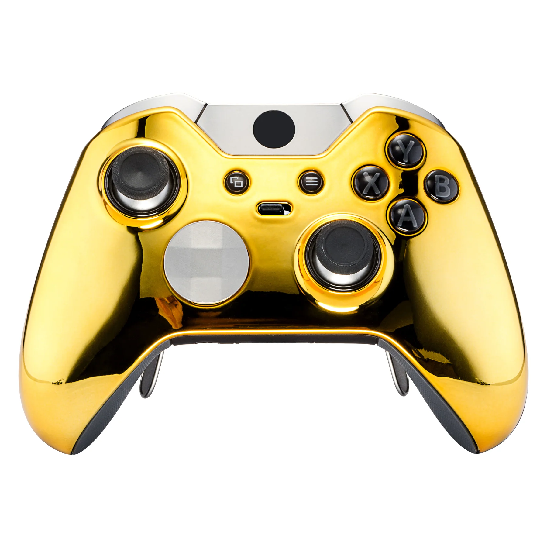 eXtremeRate Replacement Front Housing Shell for Xbox One Elite Controller (Model 1698) - Chrome Gold - Image 2
