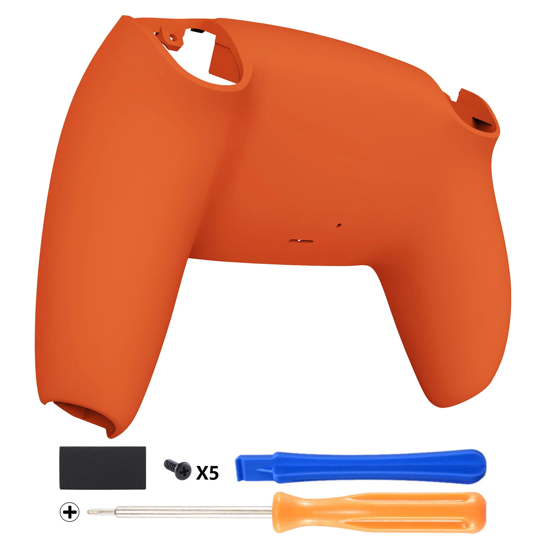 eXtremeRate Replacement Back Housing Bottom Shell Compatible with PS5 Controller BDM-010/020/030/040/050 - Orange