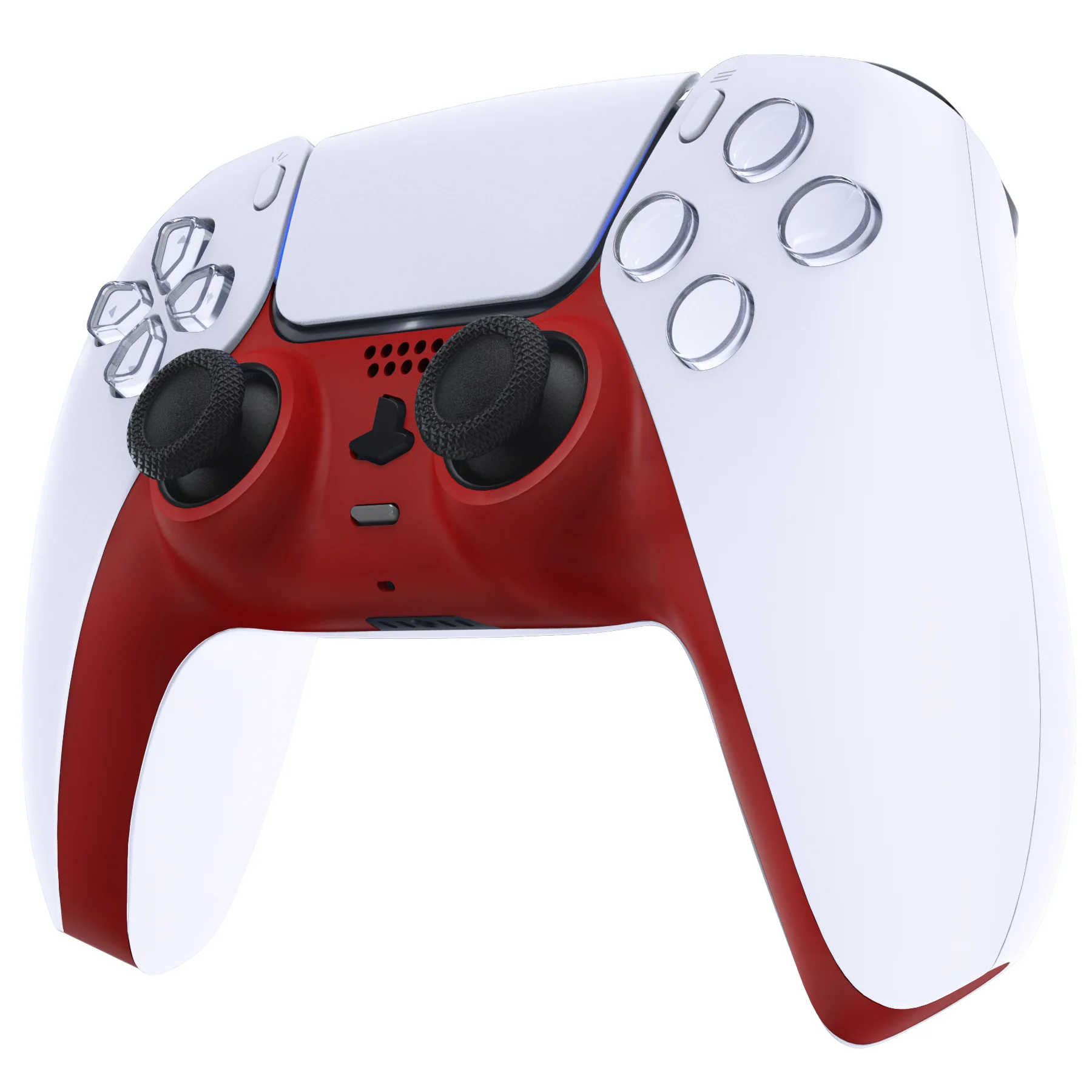 eXtremeRate Replacement Decorative Trim Shell with Accent Rings Compatible with PS5 Controller BDM-010/020/030/040/050 - Passion Red - Image 4