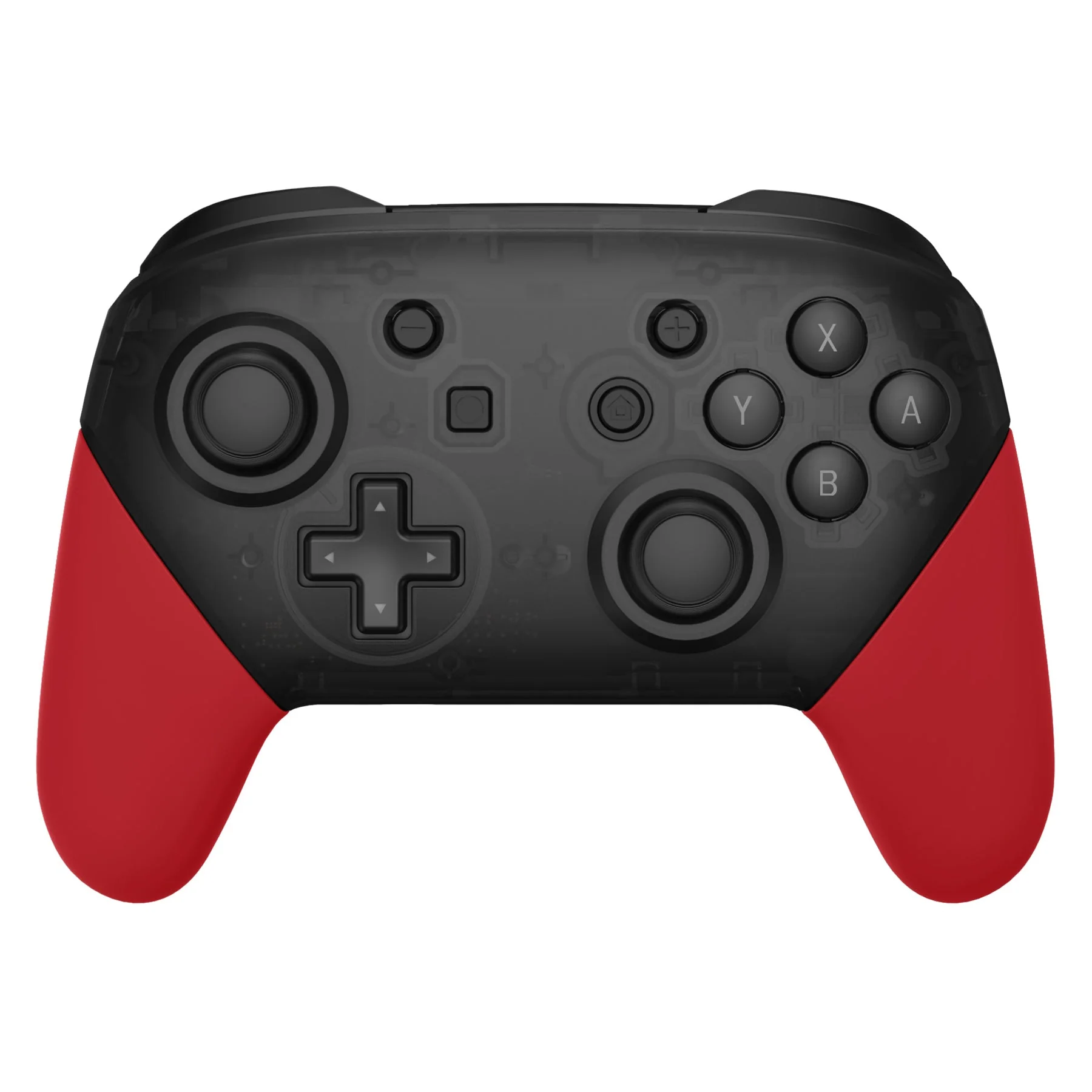 eXtremeRate Replacement Handle Grips for Nintendo Switch Pro Controller - Passion Red