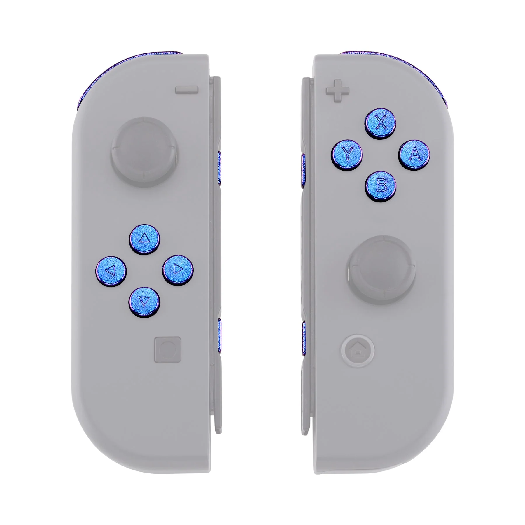 eXtremeRate Replacement Full Set Buttons for Joycon of NS Switch - Chameleon Purple Blue