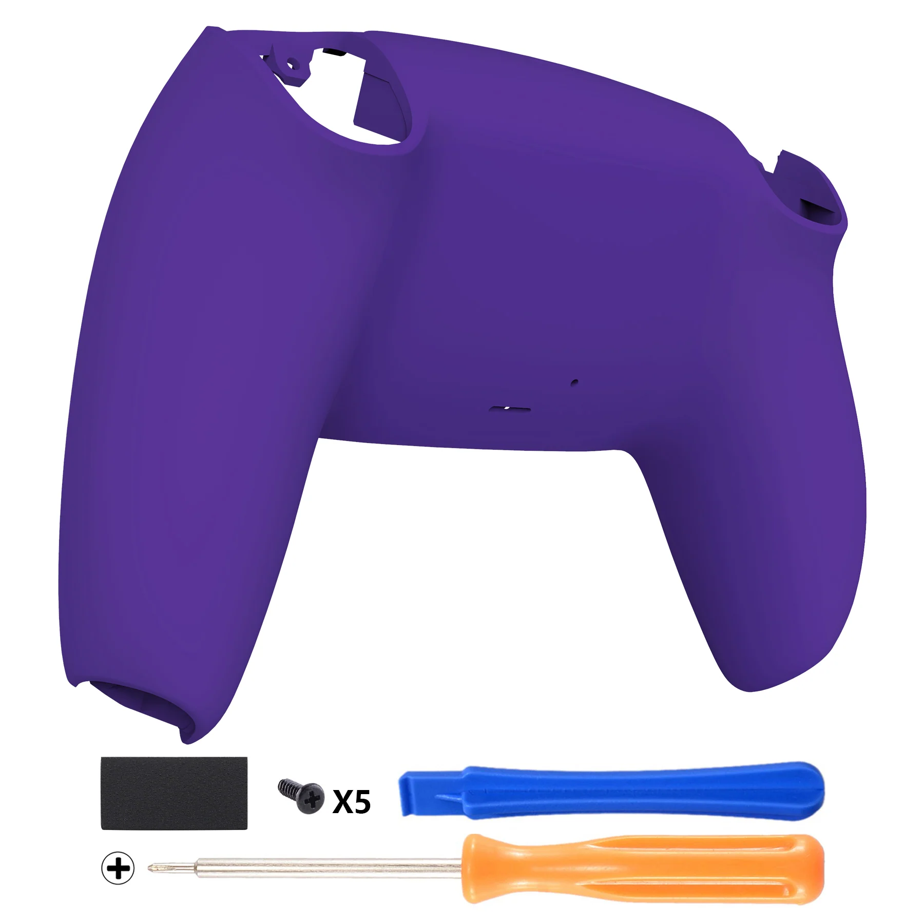 eXtremeRate Replacement Back Housing Bottom Shell Compatible with PS5 Controller BDM-010/020/030/040/050 - Purple